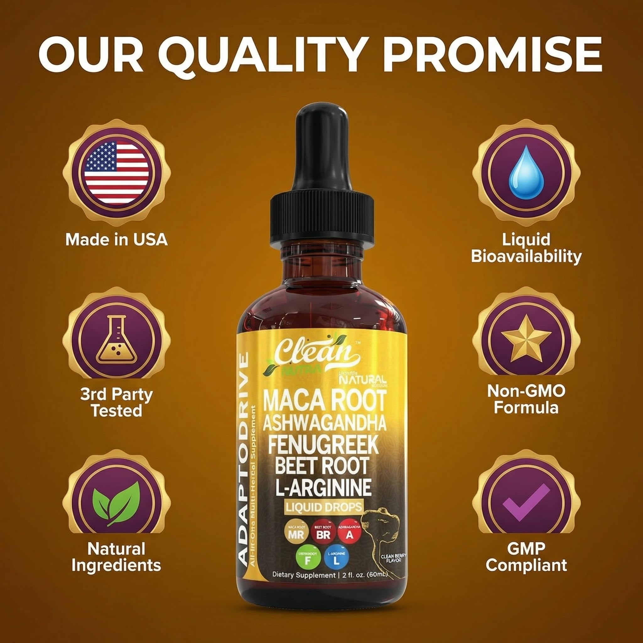 Organic Maca Root Liquid Drops – Ashwagandha & Beet Root