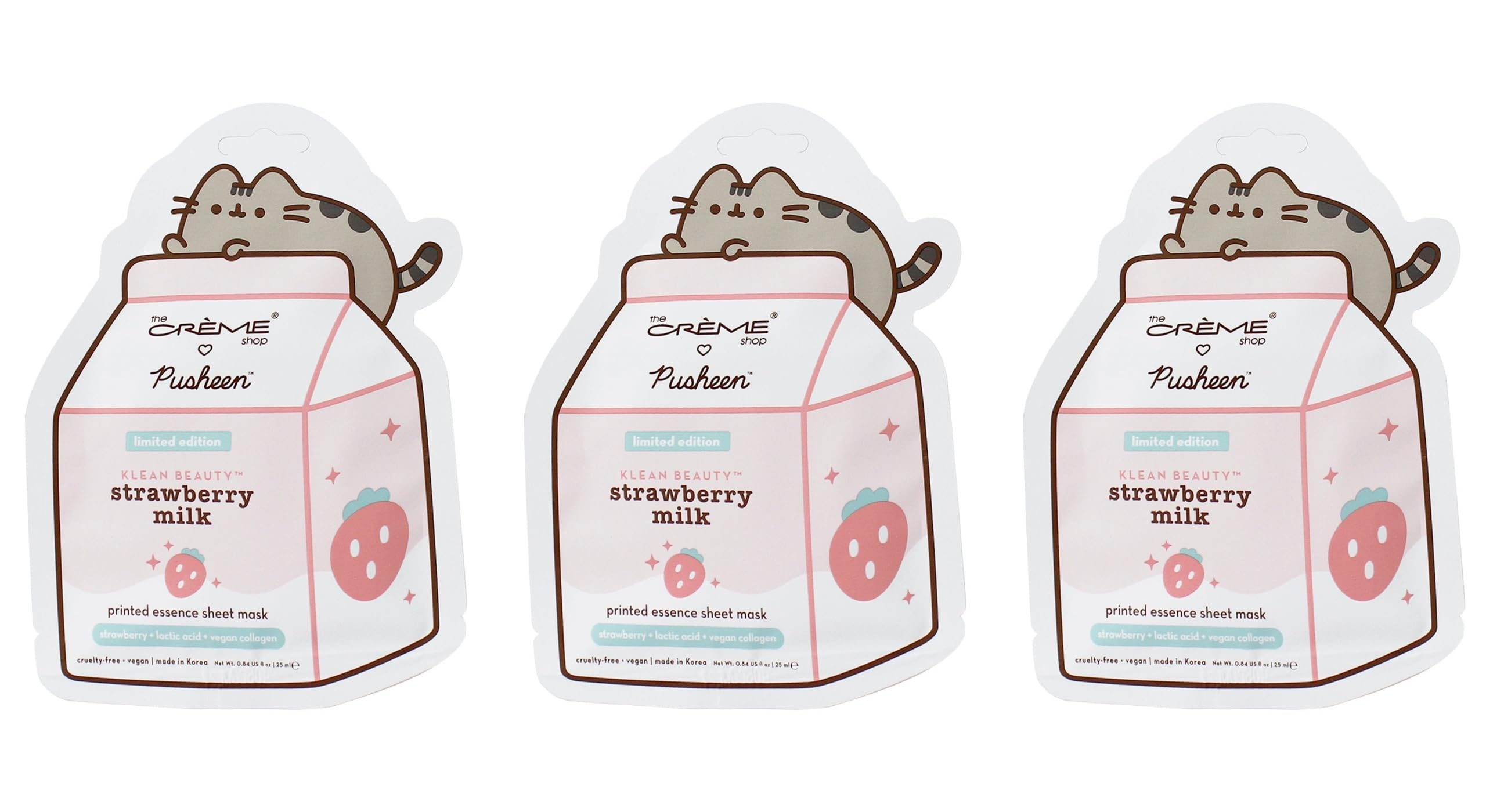 The Crème Shop x Pusheen Essence Sheet Mask (Strawberry - The Cr&egrave;me Shop