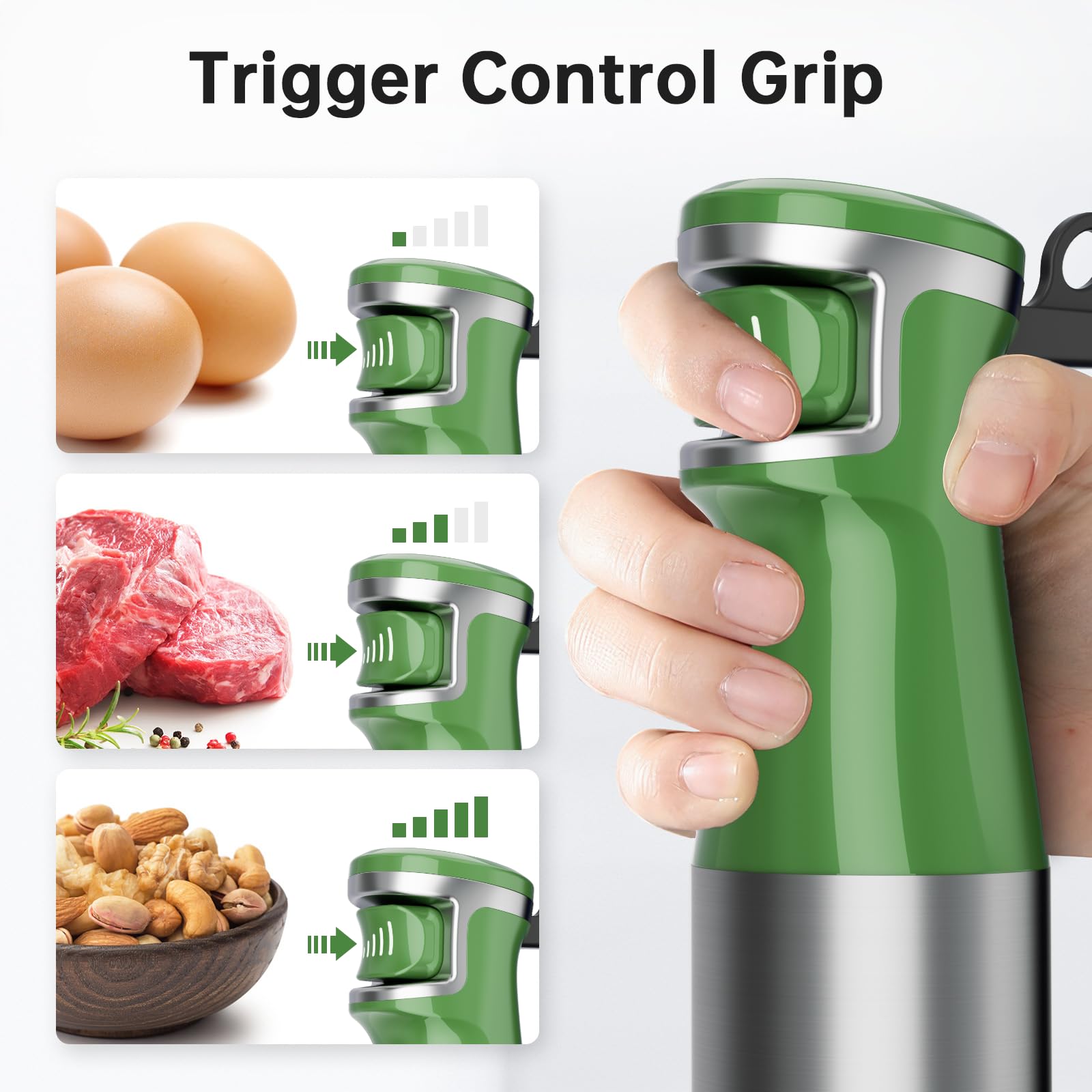 Turelar Immersion Blender Handheld 5 in 1 Hand Blender Set 1100W by turelar - Angle View 4