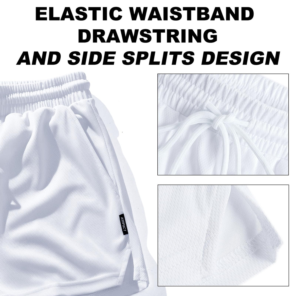 AIMPACT Men s Mesh Running Shorts 3 Inch Quick Dry Gym with - AIMPACT Official Imagery - 7