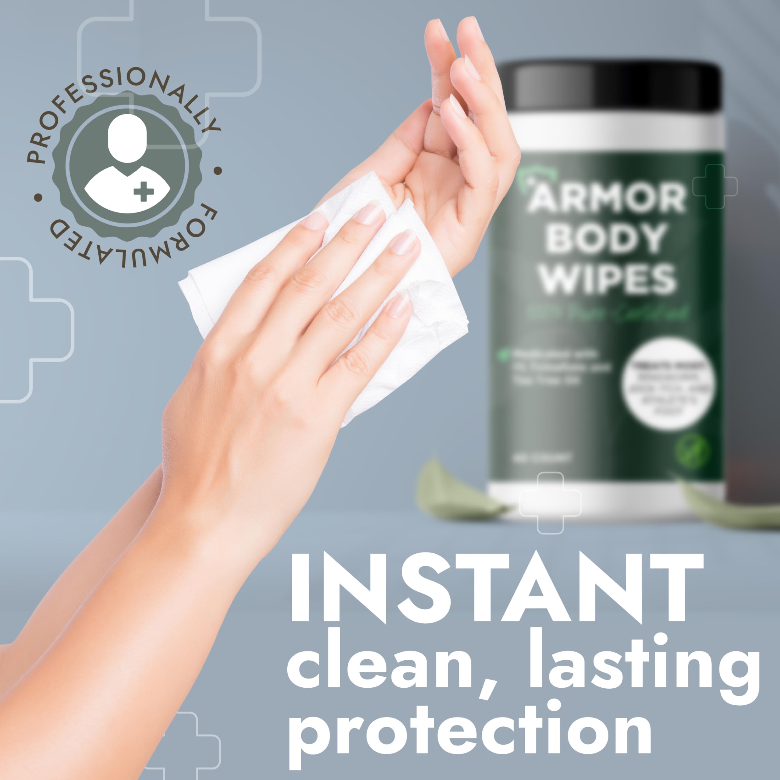 Armor Body Wipes 1% Tolnaftate – Antifungal Cleansing