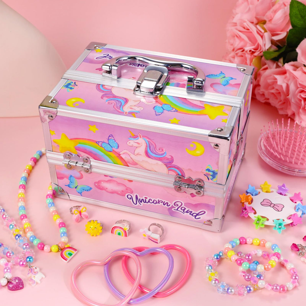 Unicorn Kids Jewelry for Girls Toddler Princess Dress Up Set - PinkSheep Official Imagery - 3