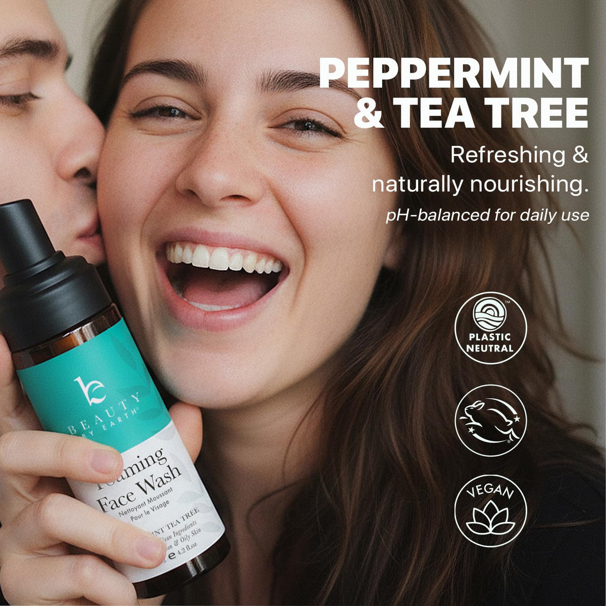 Foaming Face Wash Cleanser USA Made with Natural Organic - Beauty by Earth Official Imagery - 5