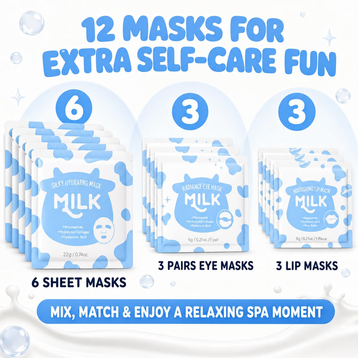 Milk Skincare Set for Teens Girls 10 12 Face Care Kit - JAFERTH Official Imagery - 6