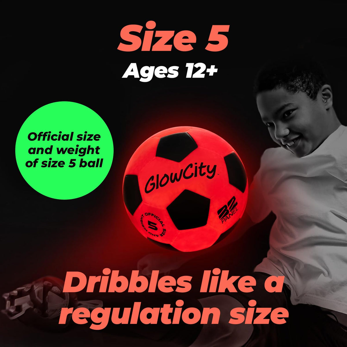 GlowCity Glow in The Dark Soccer Ball - GlowCity Official Imagery - 7