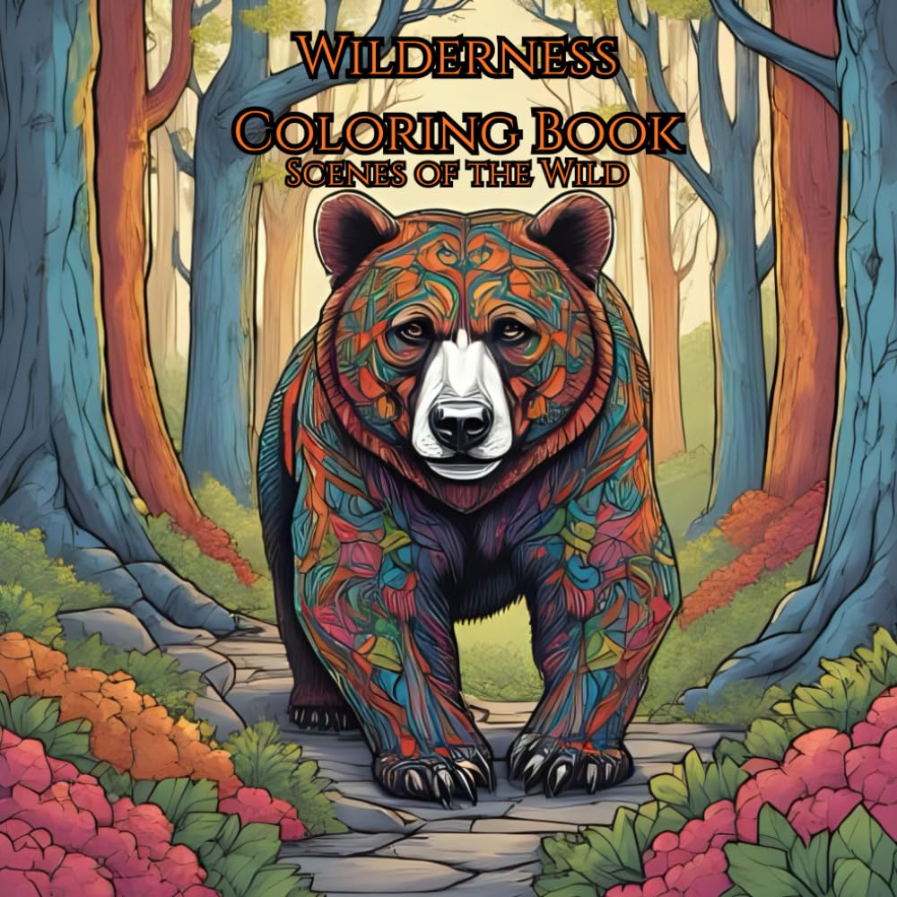Wilderness Nature: Adult Coloring Book for Mind Relaxation: - Product Imagery