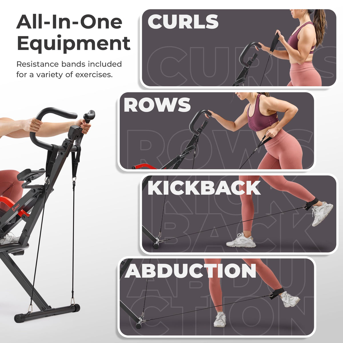 Sunny Health Fitness Row N Ride Trainer for Full Body Home - Sunny Health & Fitness Official Imagery - 6