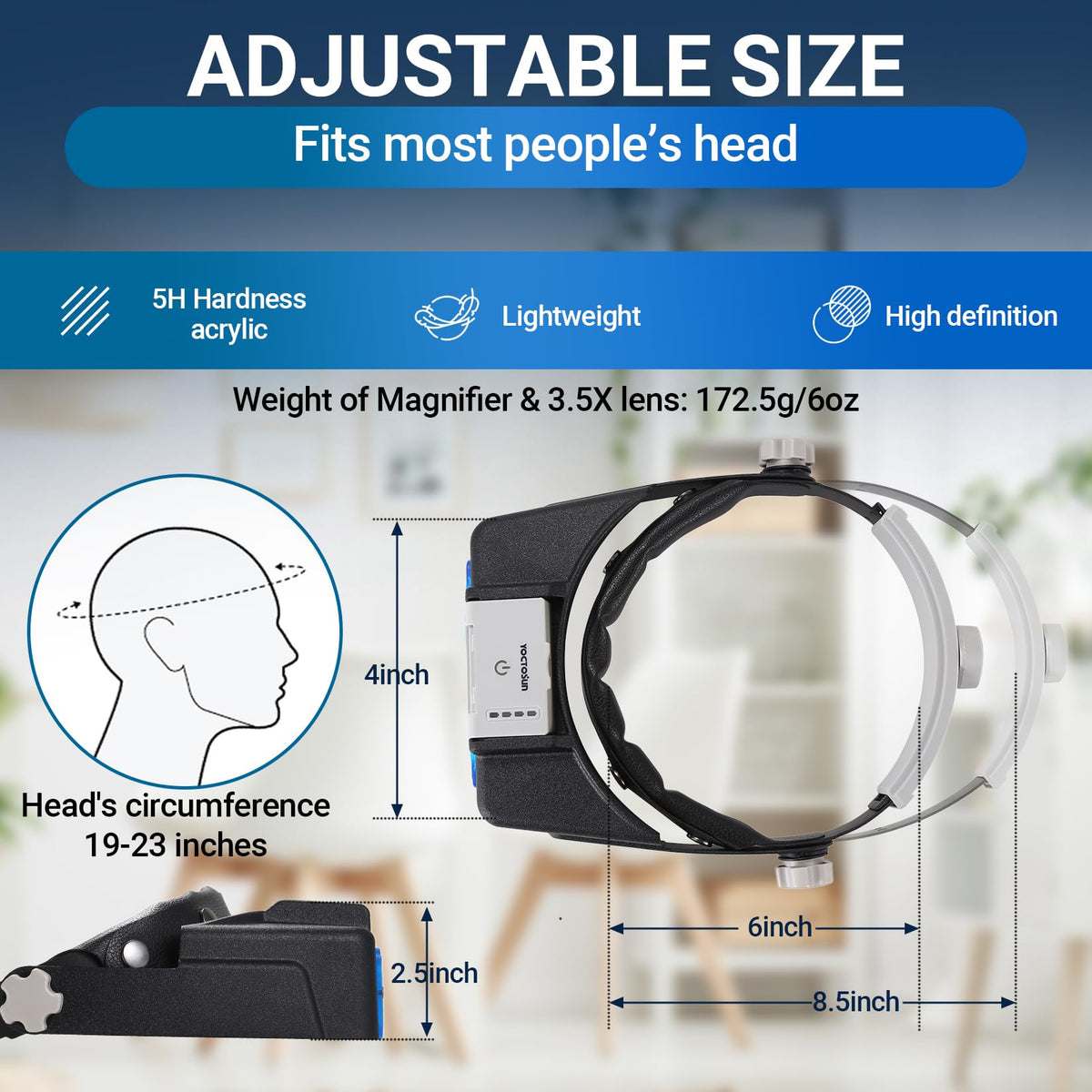 Magnifying Glasses with Light for Close Work 1 5X 3 5X - YOCTOSUN Official Imagery - 4