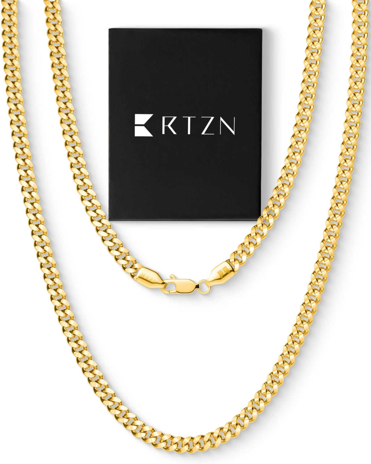 RTZN Gold Cuban Link Chain for Men 3 5 5mm 8mm Mens Cuban - RTZN Official Imagery - 2