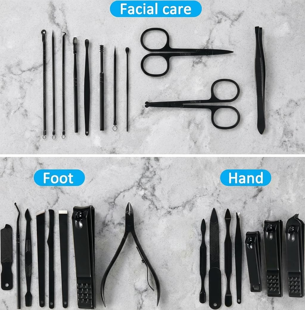MINKINH Manicure Set Professional Nail Clipper Kit-26 Pieces,Brow by MINKINH - Angle View 3