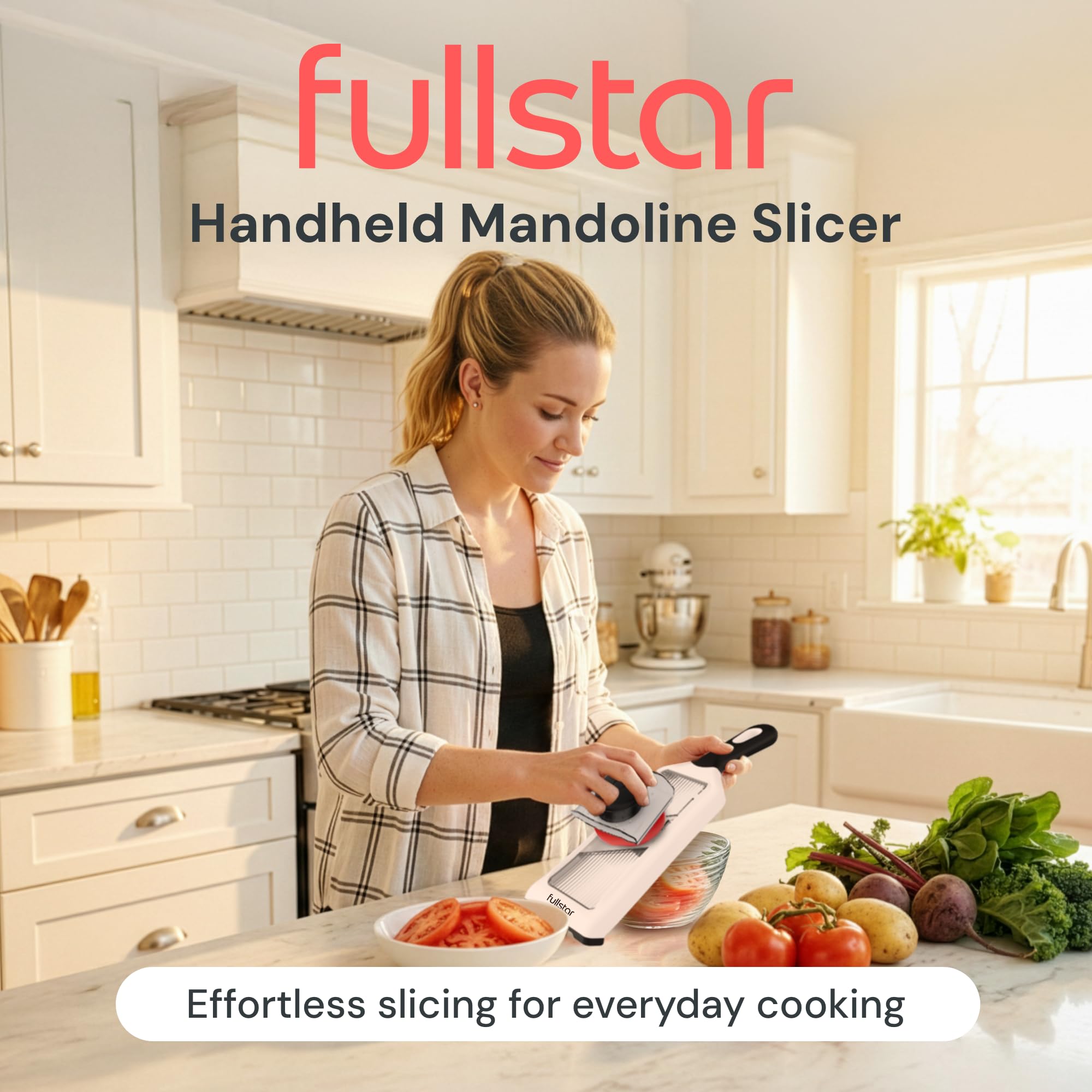 Fullstar - Handheld Mandoline Vegetable Slicer & Julienne Cutter by fullstar - Angle View 4