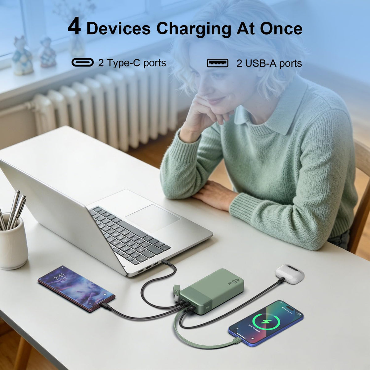 NOBIS Portable Charger 20000mAh 45W Power Bank w Detachable - NOBIS Official Imagery - 6