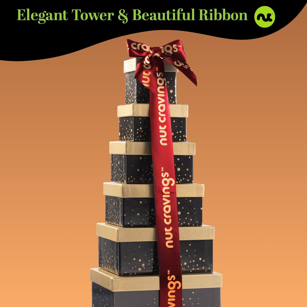 NUT CRAVINGS Dried Fruit Mixed Nuts Black Gift Tower 12 - Nut Cravings Official Imagery - 6