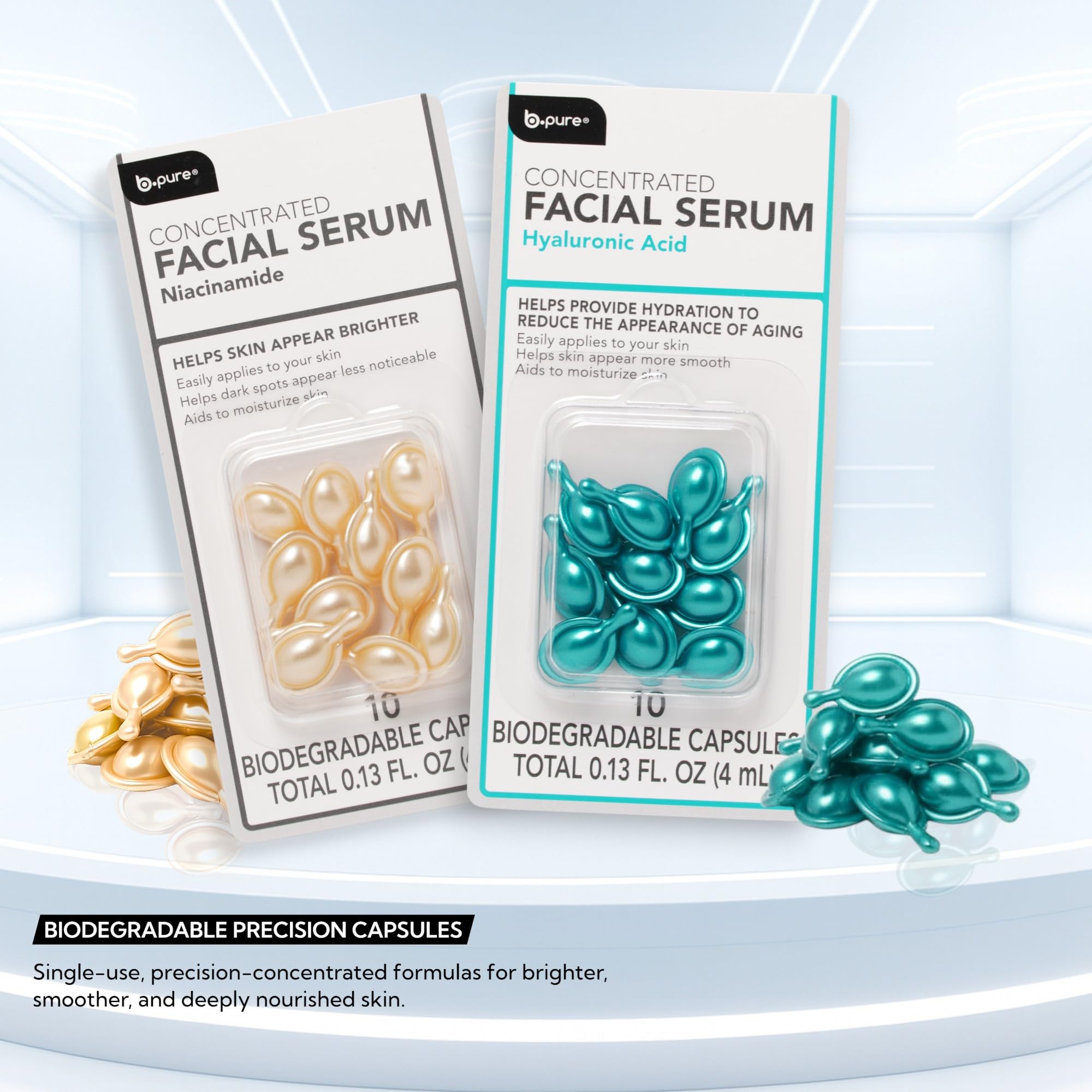 b.pure Hydration, Brightening, and Oil Control Facial Serum Kit - b.pure
