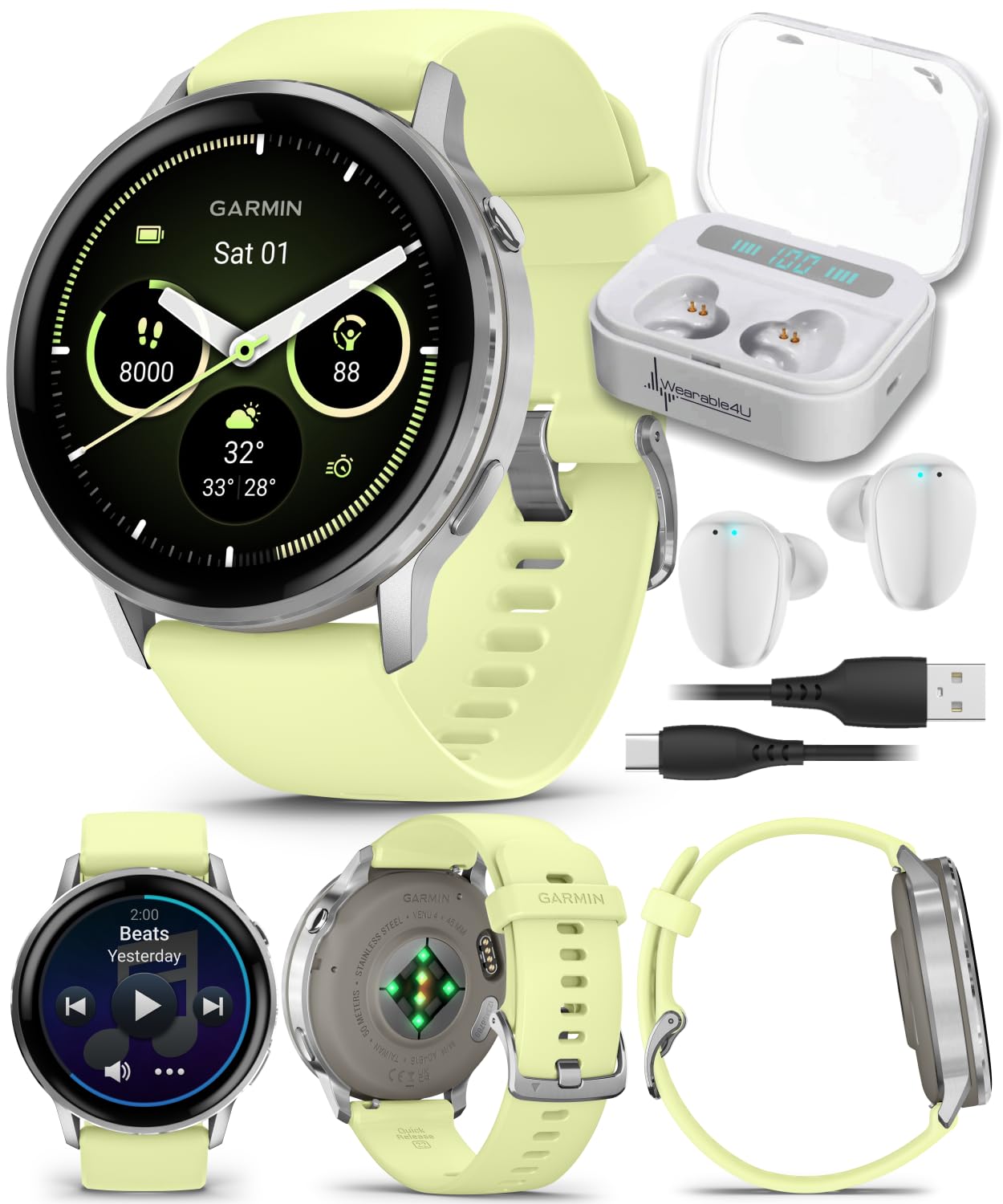 Garmin Venu 4 45mm AMOLED Advanced Health & Fitness GPS Smartwatch, Br - View 1