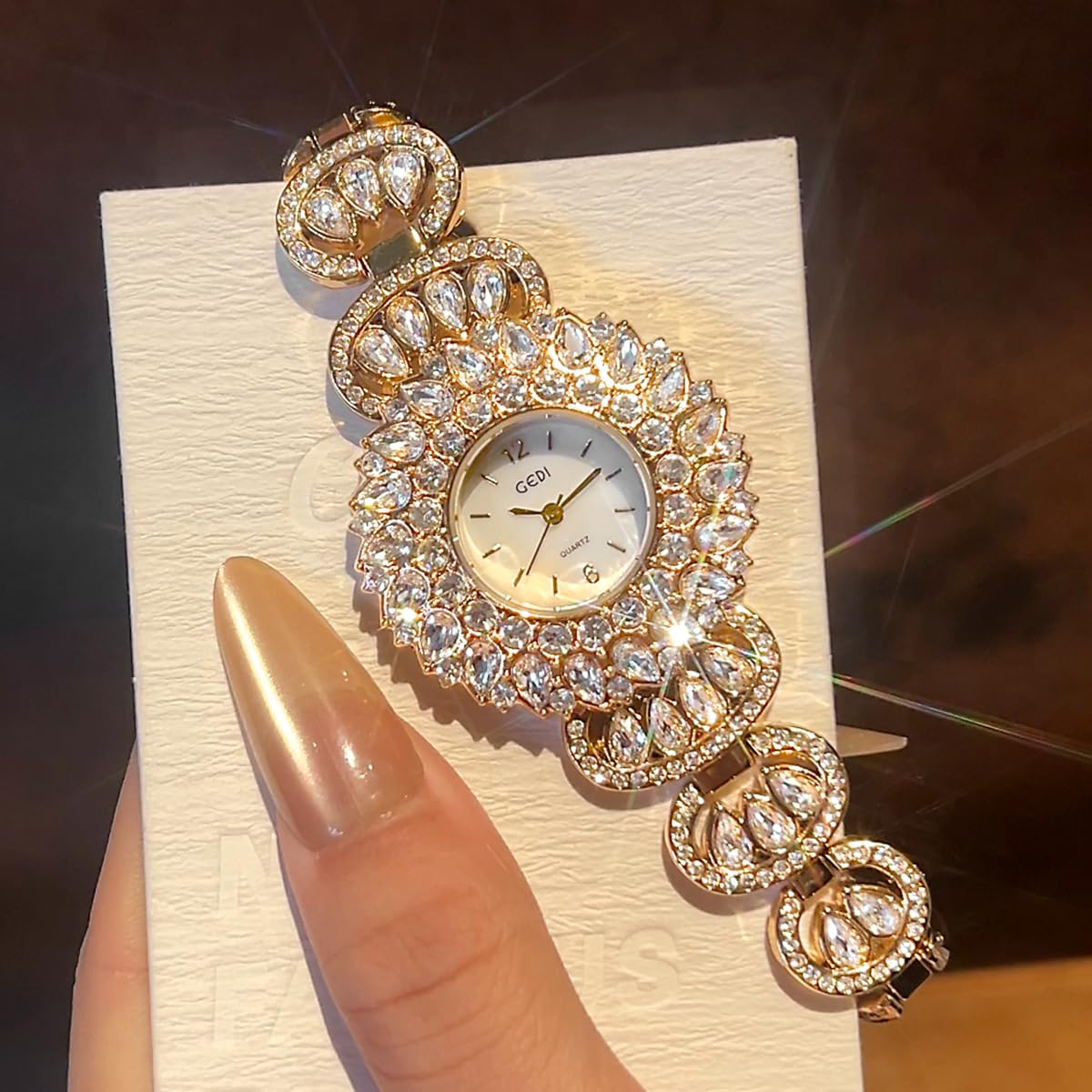 Gosasa Dainty Women s Crystal Bracelet Watch Elegnat Dress - Gosasa Official Imagery - 5