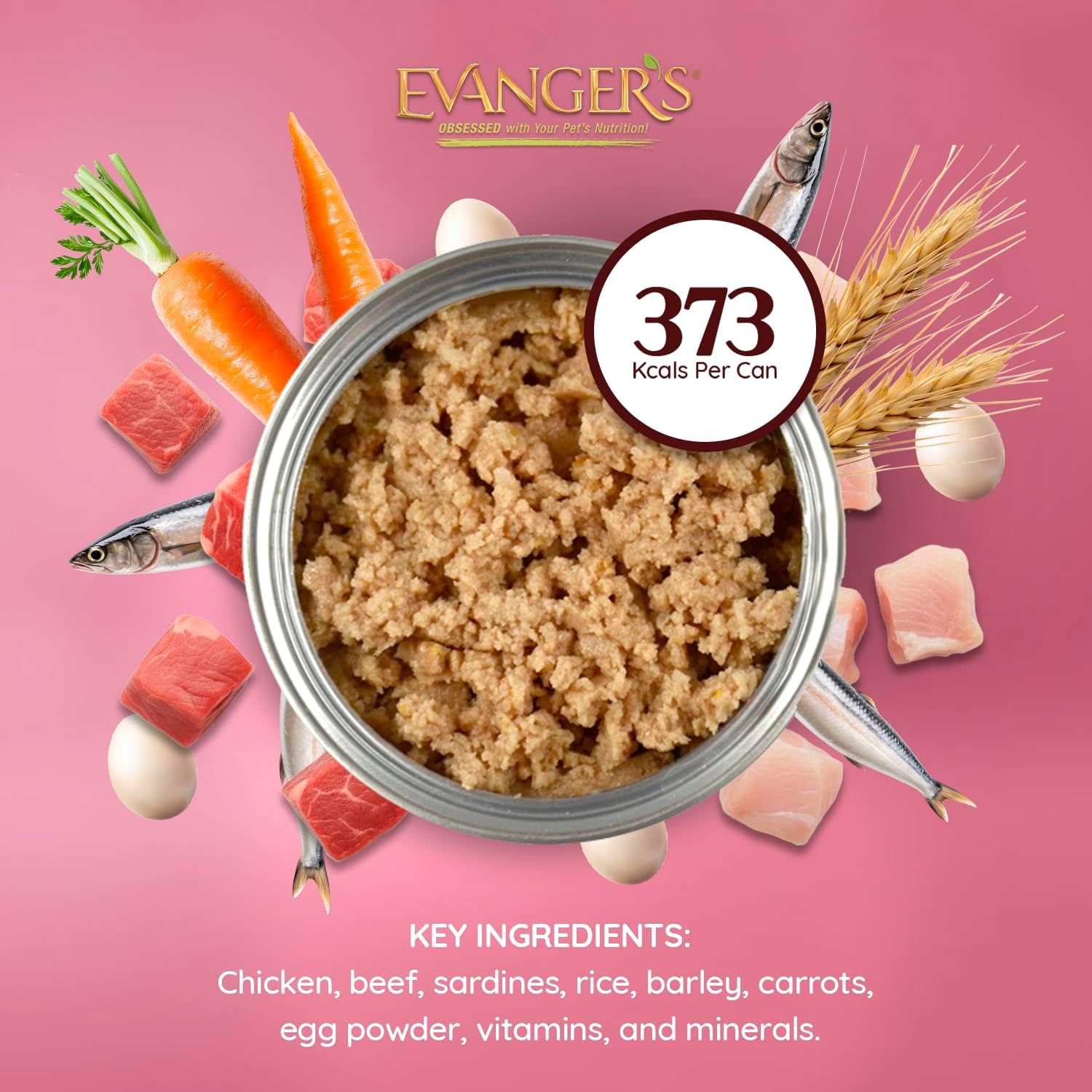 Evanger's Heritage Classic Puppy and Underweight dog food 12-count pack with 12.8 oz cans, suitable for puppies and underweight dogs