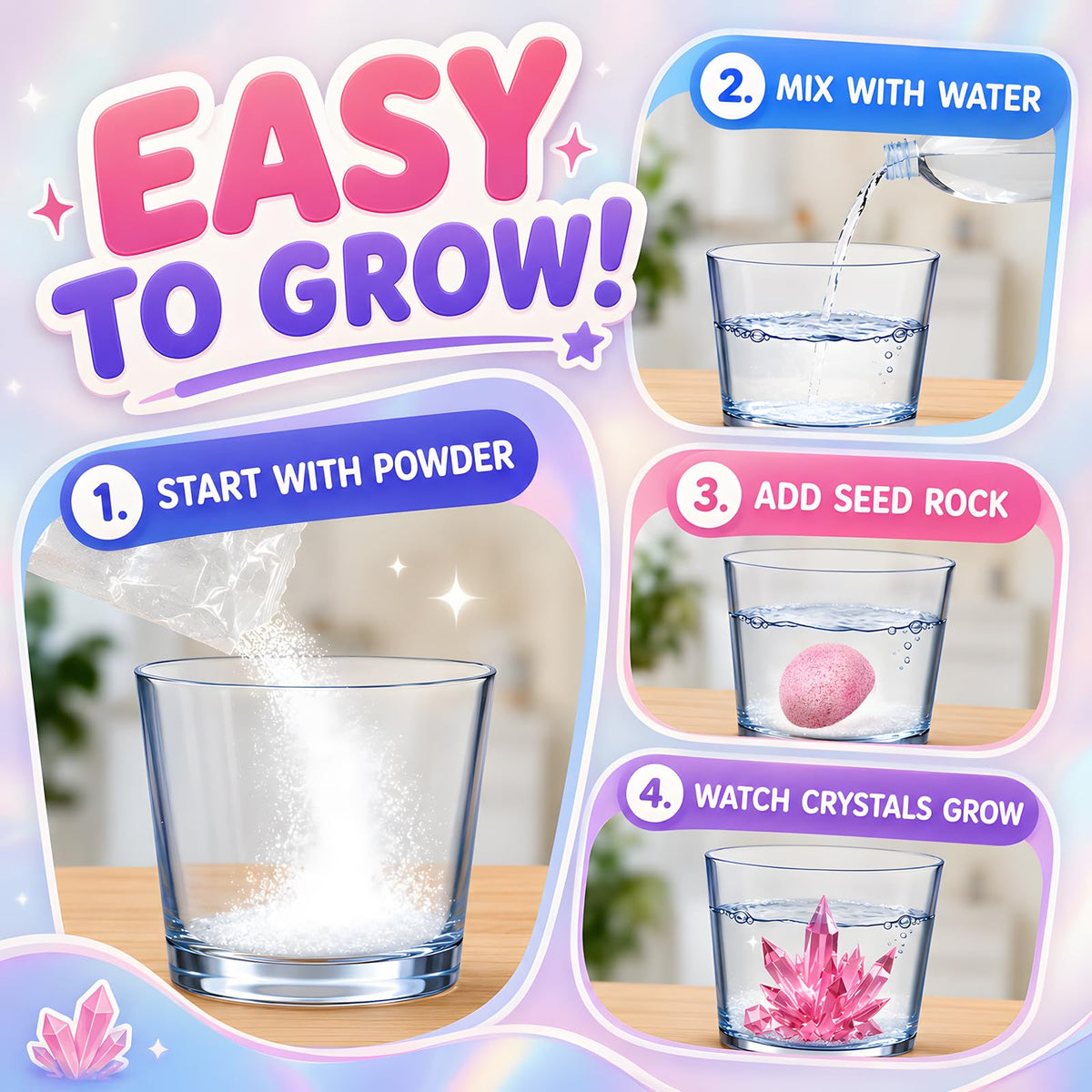 24Pcs Science Kit Crystal Growing Toys Party Favor Supply - Tymokcall Official Imagery - 5