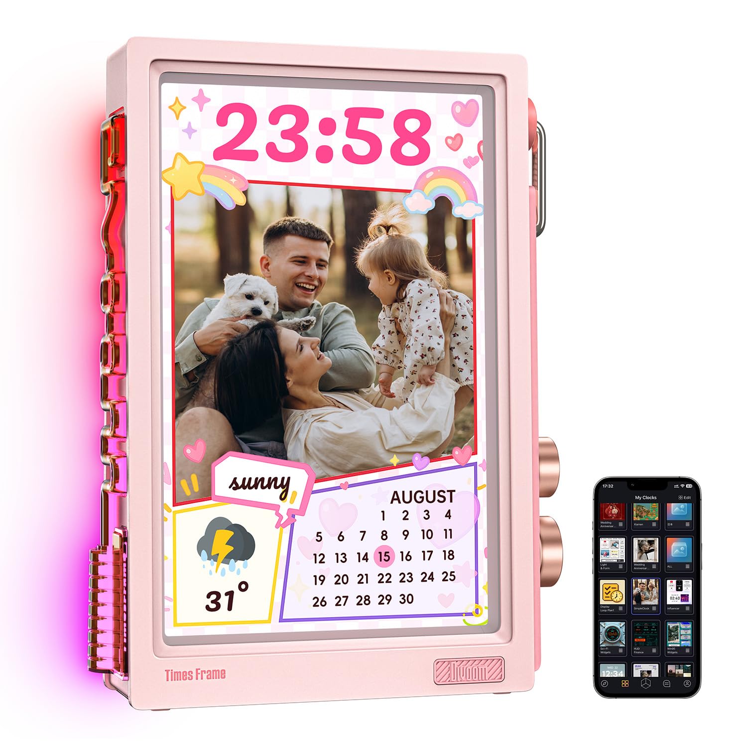 Divoom Times Frame – 10.1" WiFi 6 Digital Picture Frame & Smart D by Divoom - Angle View 9