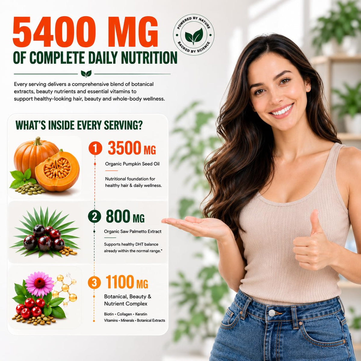 Cold Pressed Pumpkin Seed Oil with Saw Palmetto Capsules for - Dobeko Official Imagery - 4