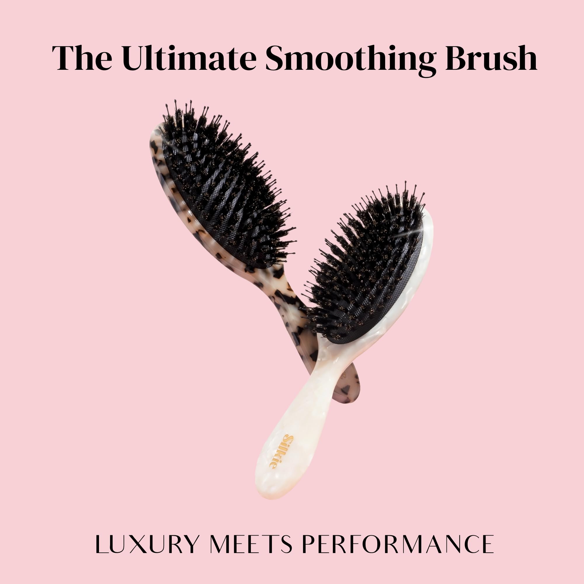 Silkie Acetate Resin Ultimate Smoothing Boar Bristle Brush Shine Detan - View 7