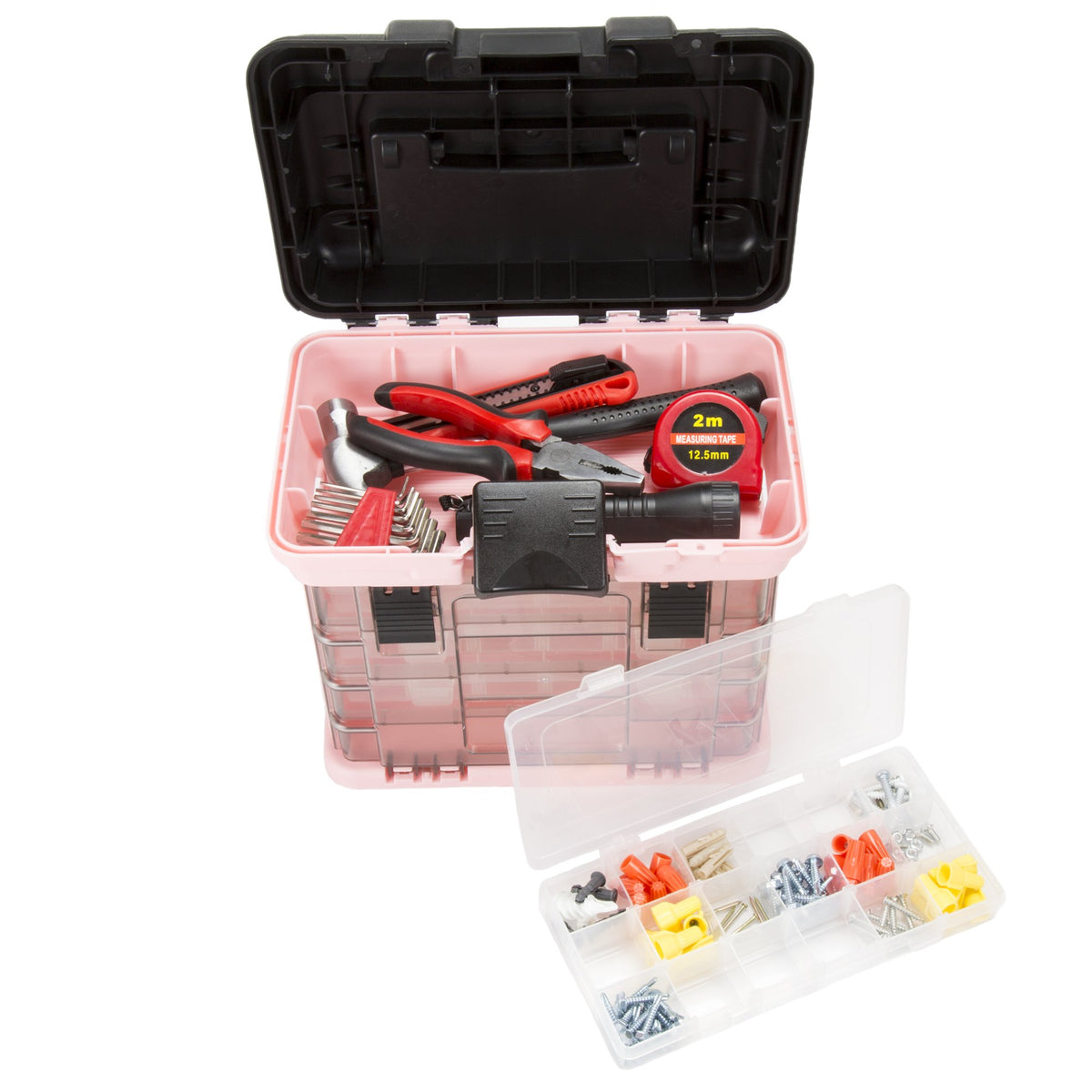 Stalwart Portable Tool Box for Women or Men Pink 10 x 7 x 10 - Stalwart Official Imagery - 2