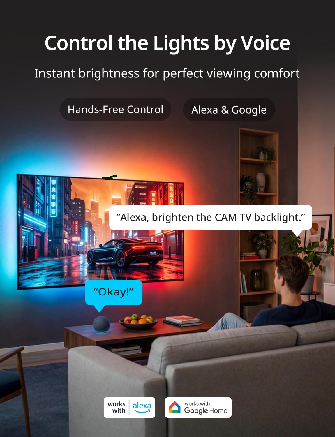 TV LED Backlight 180 Camera Multi Zone Color Sync 55 65 TVs - Ailofy Official Imagery - 3