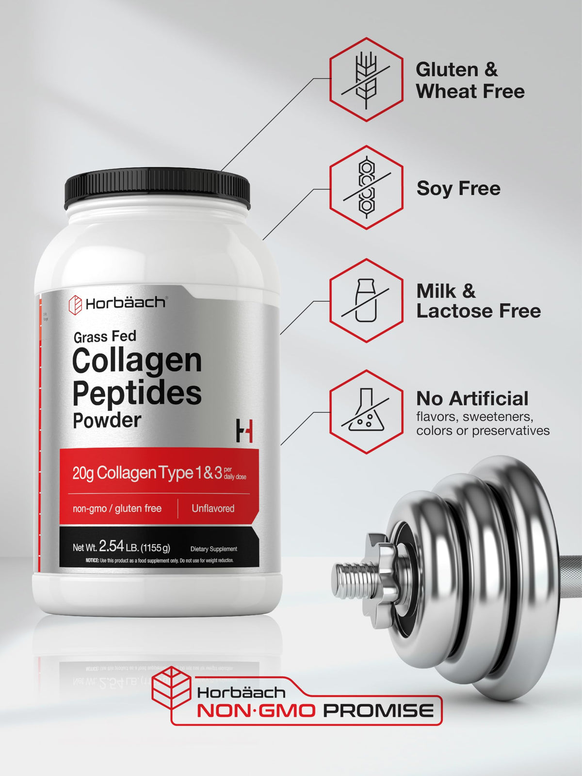 Horbaach Collagen Peptides Powder 40 oz - Horbäach Official Imagery - 6