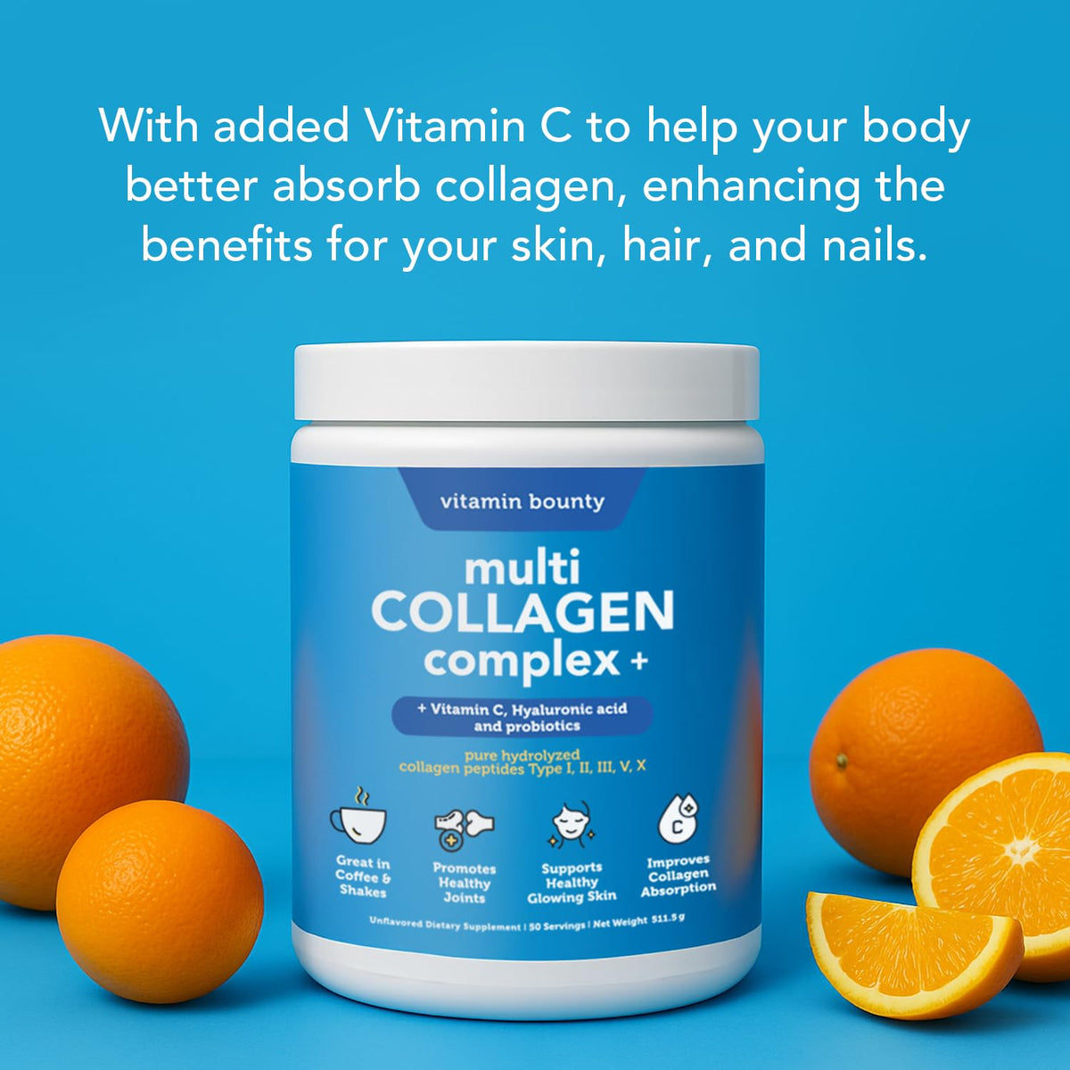 Vitamin Bounty Multi Collagen Peptides Powder for Men Women - Vitamin Bounty Official Imagery - 5
