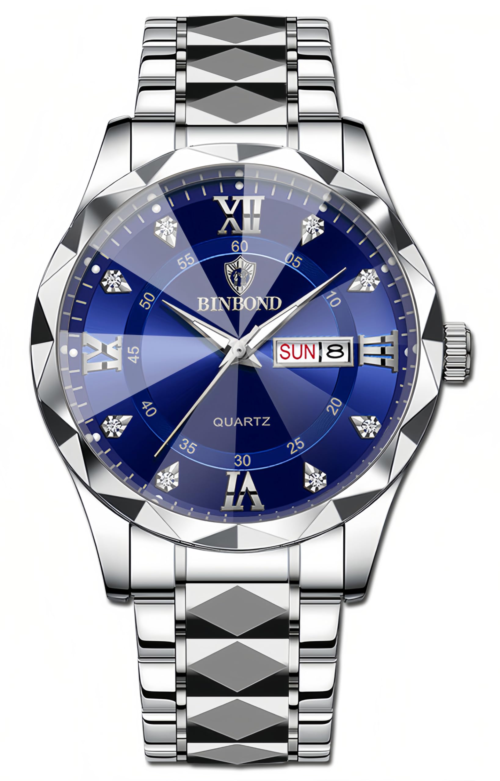 Gosasa Luxury Men's and Women's Business Diamond Stainless Steel - Product Imagery