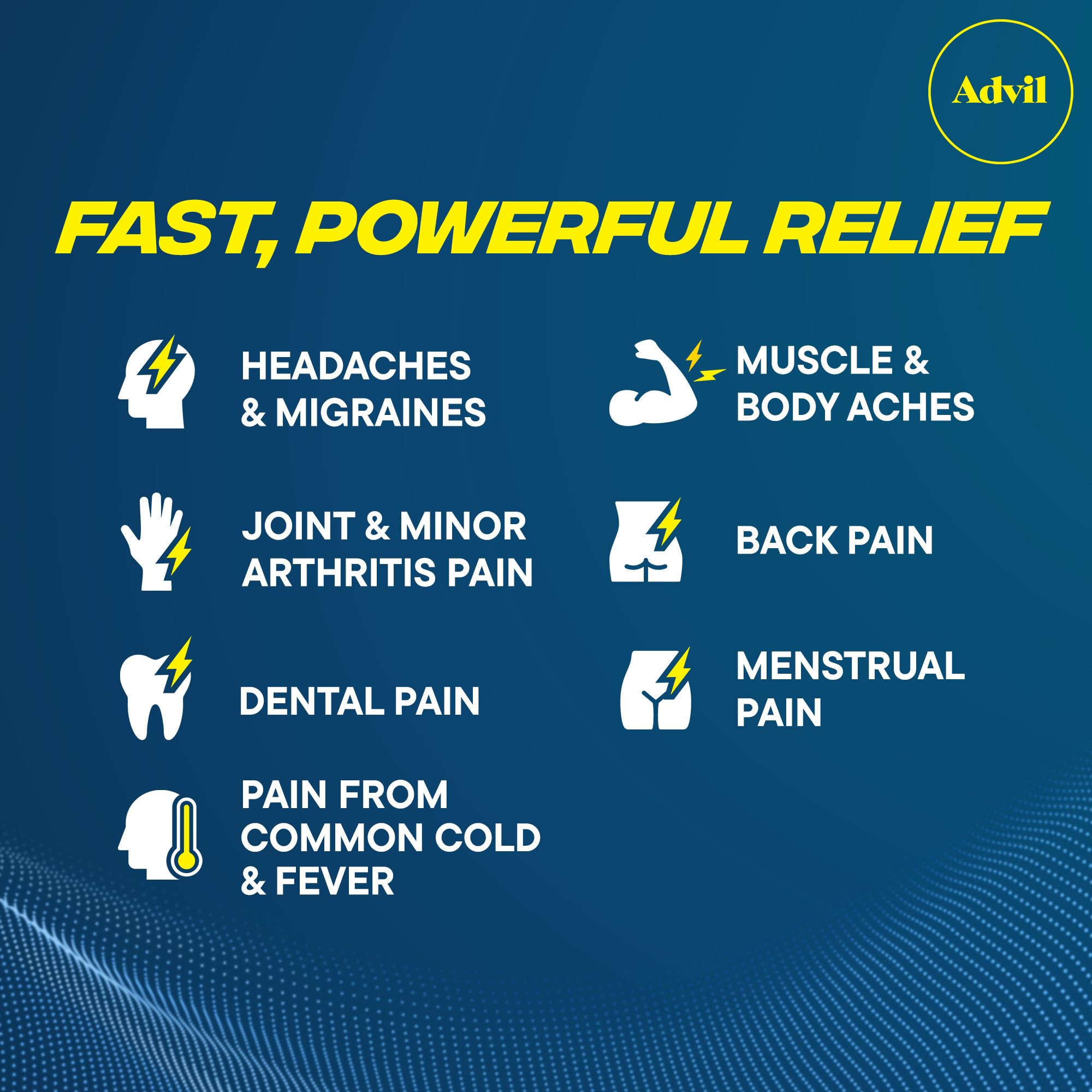 Advil Pain Reliever and Fever Reducer, Pain Relief Medicine with Ibuprofen 200mg for Headache, Backache, Menstrual Pain and Joint Pain Relief - 100 Coated Tablets