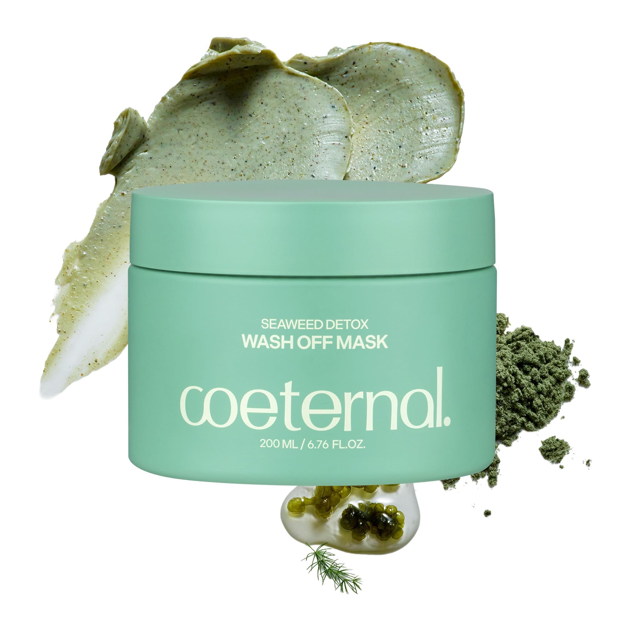Seaweed Korean wash off Mud Mask with Bentonite & Kaolin, 200ml - Product Imagery