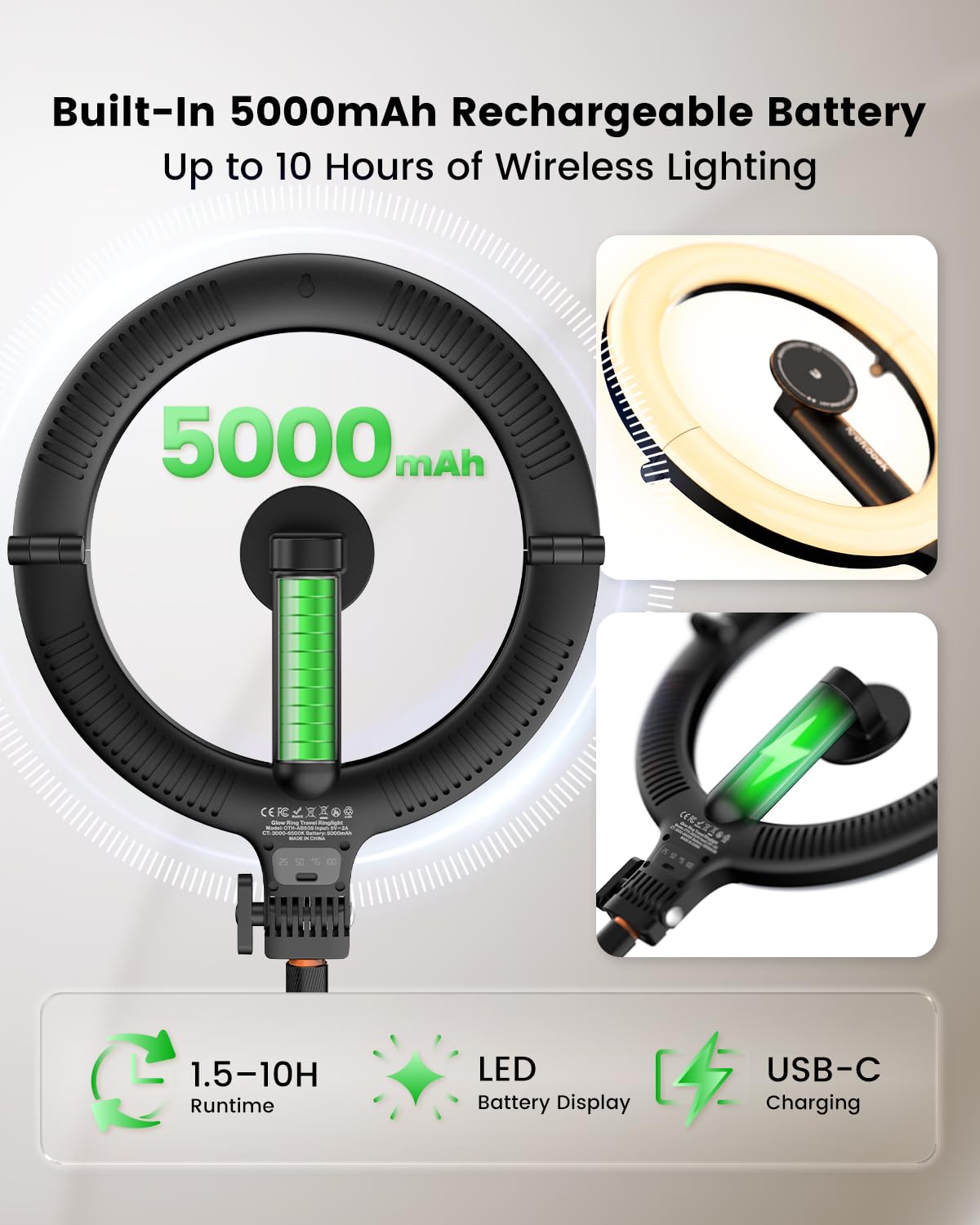 KraftGeek Ring Light with Stand Magnetic Phone Tripod with - KraftGeek Official Imagery - 4
