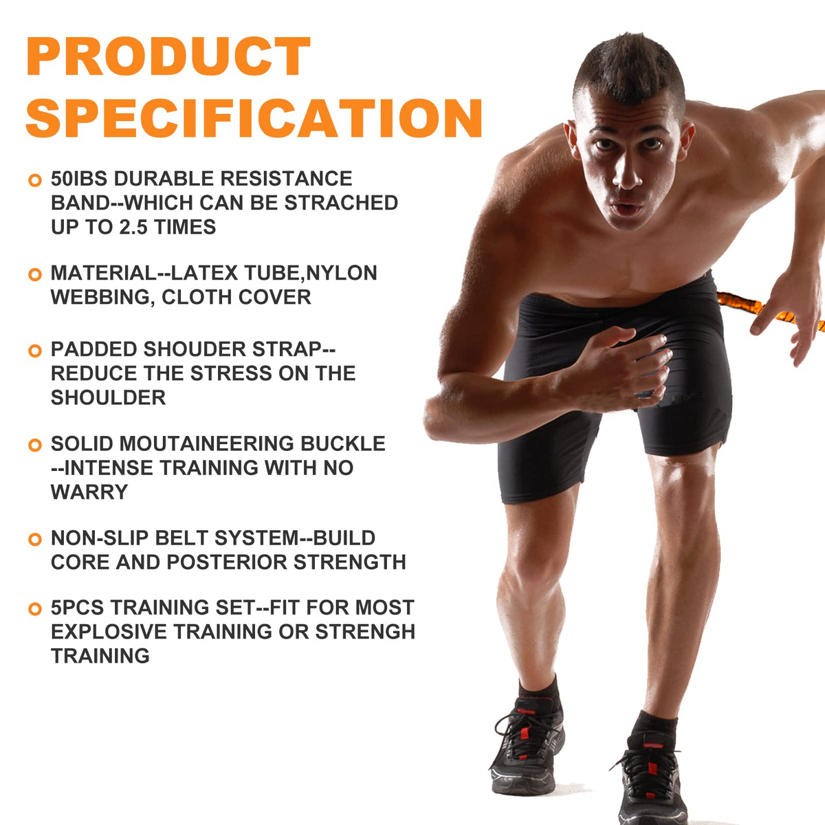 Resistance Explosive Training Set Adjustable Shoulder Waist - OYINDIZ Official Imagery - 5
