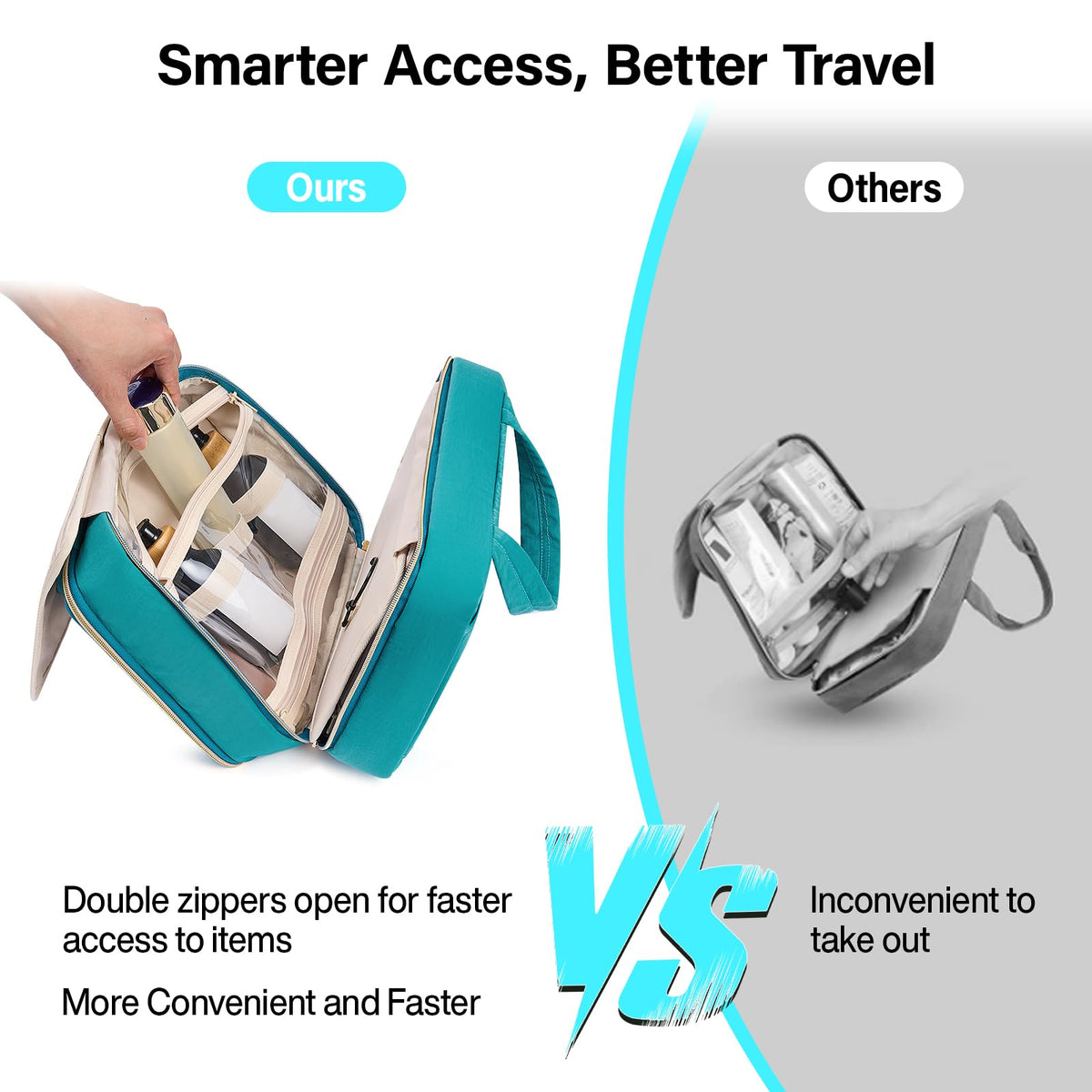 Hanke Hanging Travel Toiletry Bag for Women Jewelry and - Hanke Official Imagery - 8
