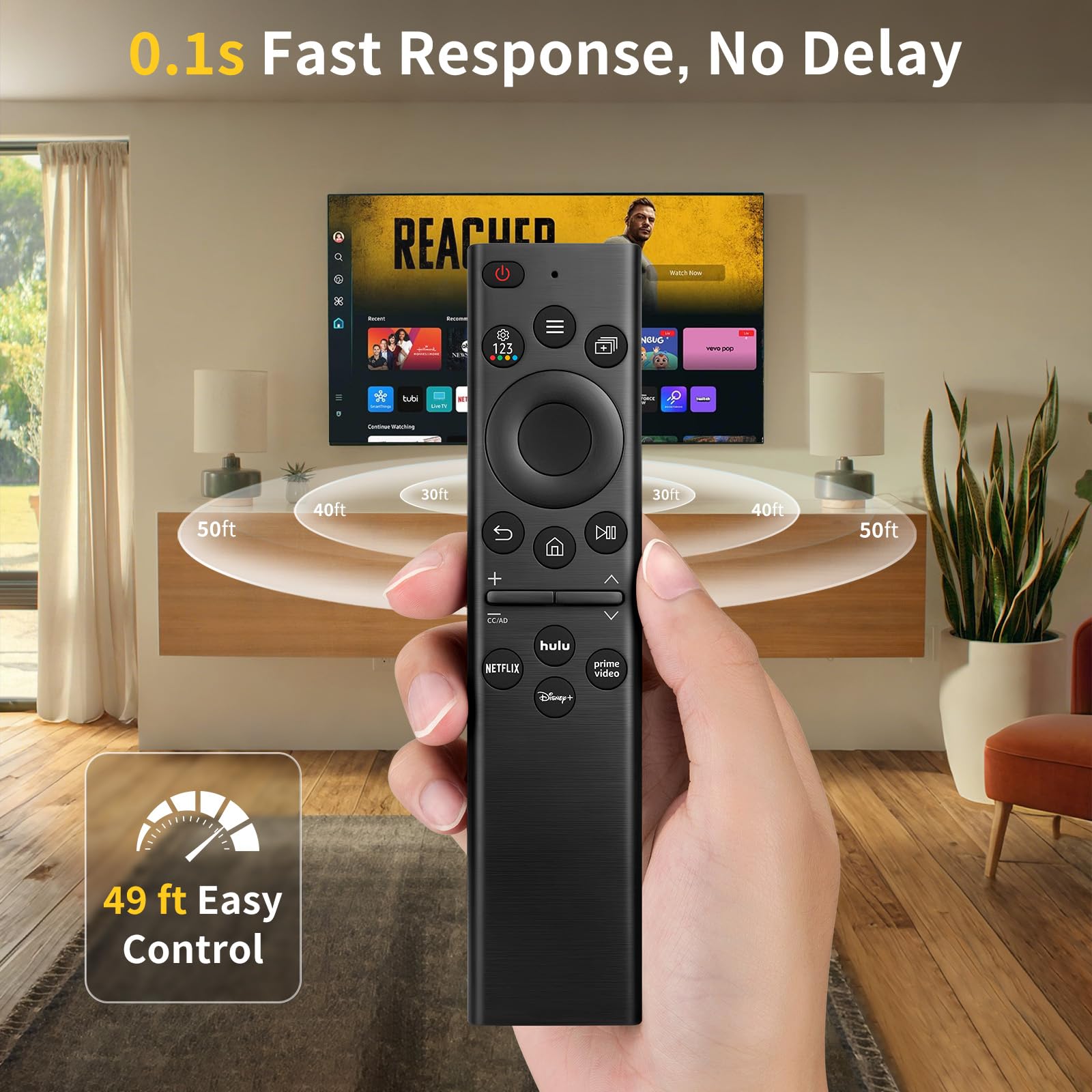 EWO'S   Universal Remote for Samsung TV Frame Solar Serif Crystal - EWO'S Official Product View 3