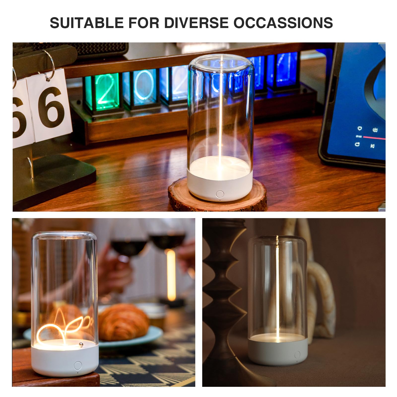 AUGE LIGHT Mini Minimalist Table Lamp, Cordless Lamp, Rechargeable Lam - View 5