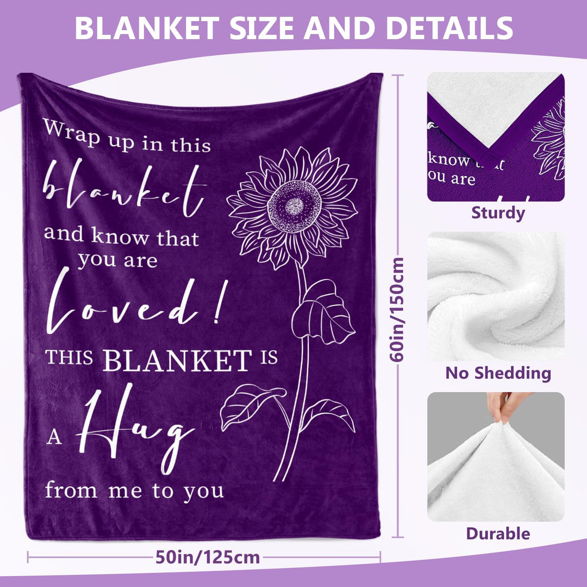 Get Well Gifts for Women After Surgery Hug Comfort Blanket - Rakoviol Official Imagery - 4