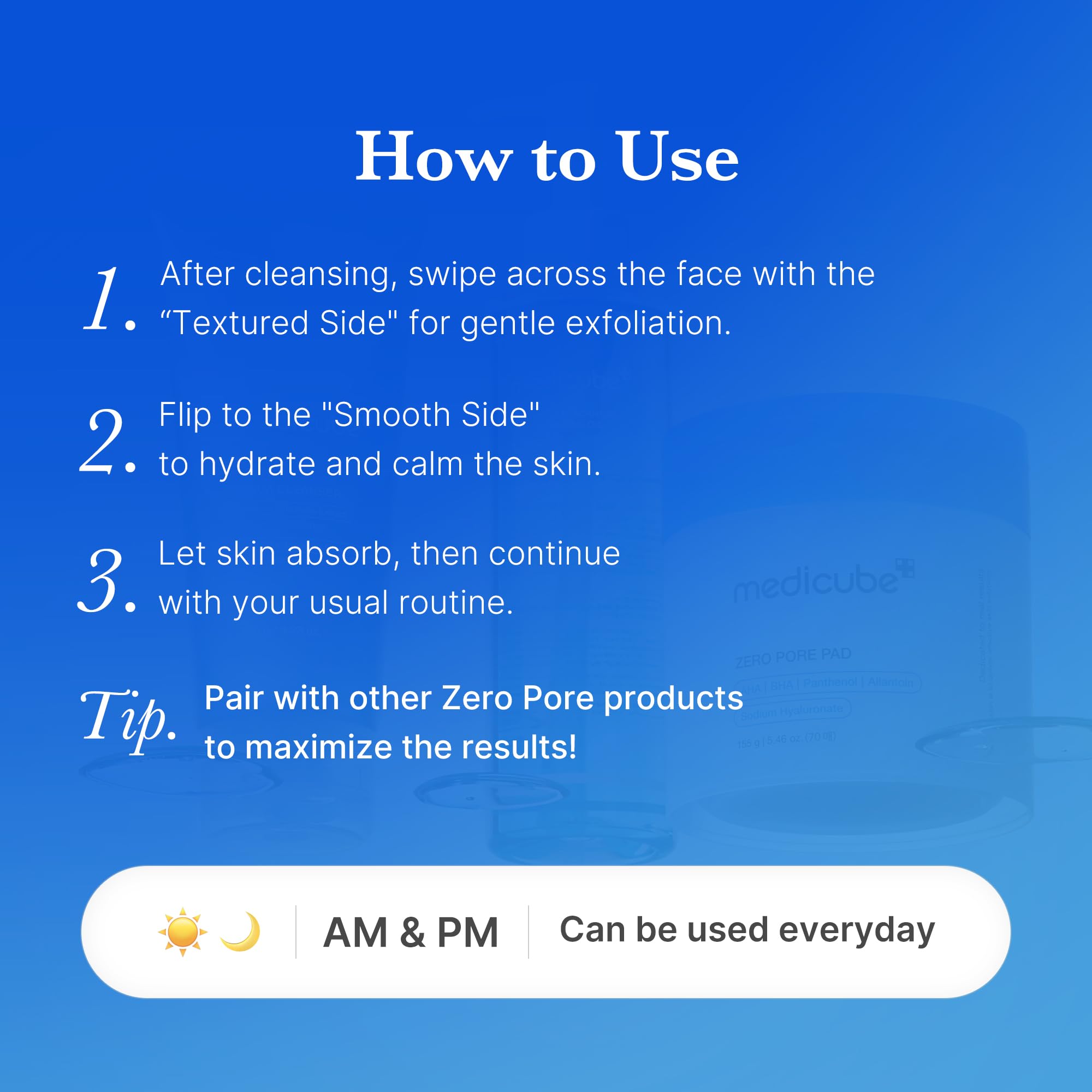 medicube Toner Pads Zero Pore Pad 2.0 for Exfoliation and Pore... - medicube Official Product View 8