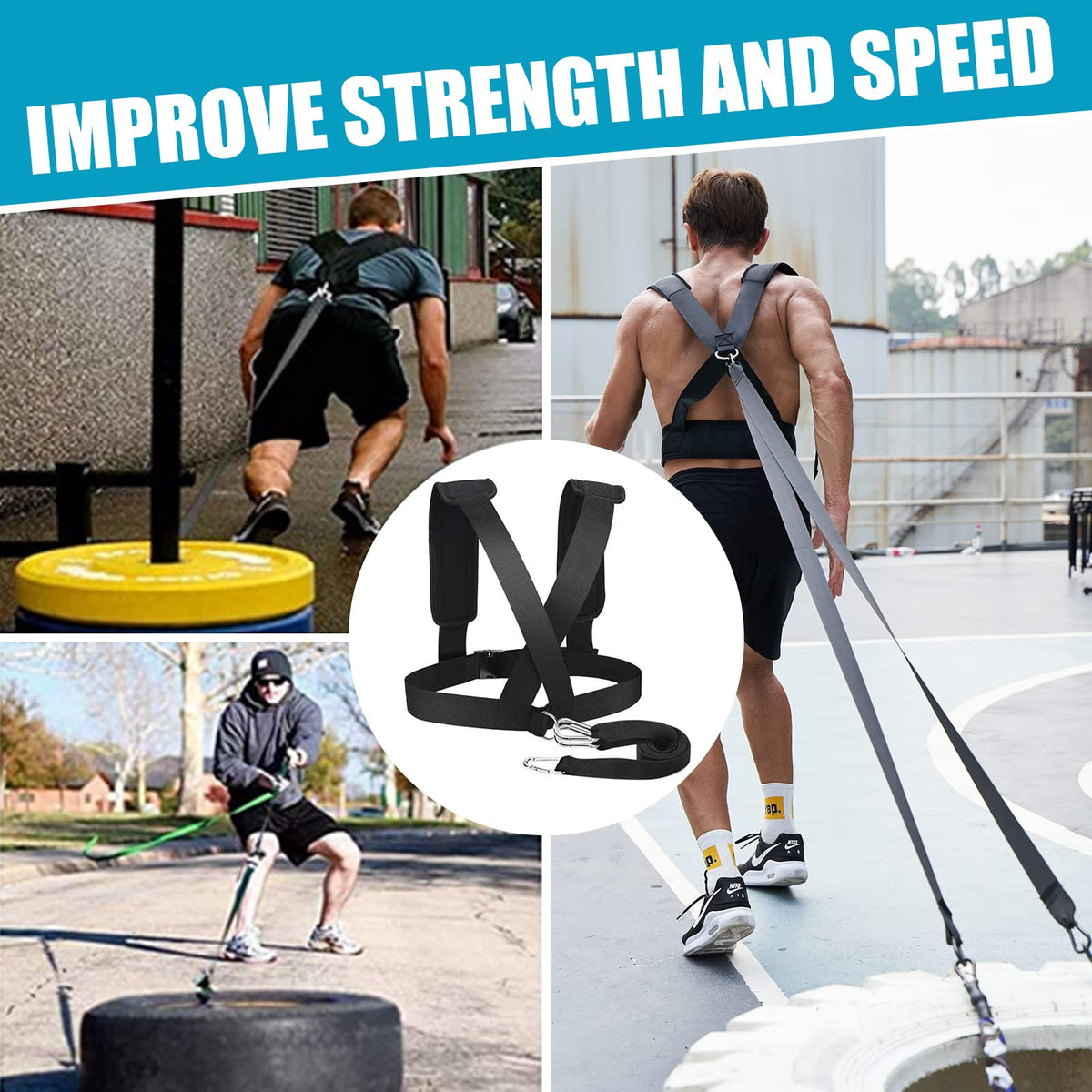 Sled Harness Workout Resistance and Assistance Trainer - YNXing Official Imagery - 8