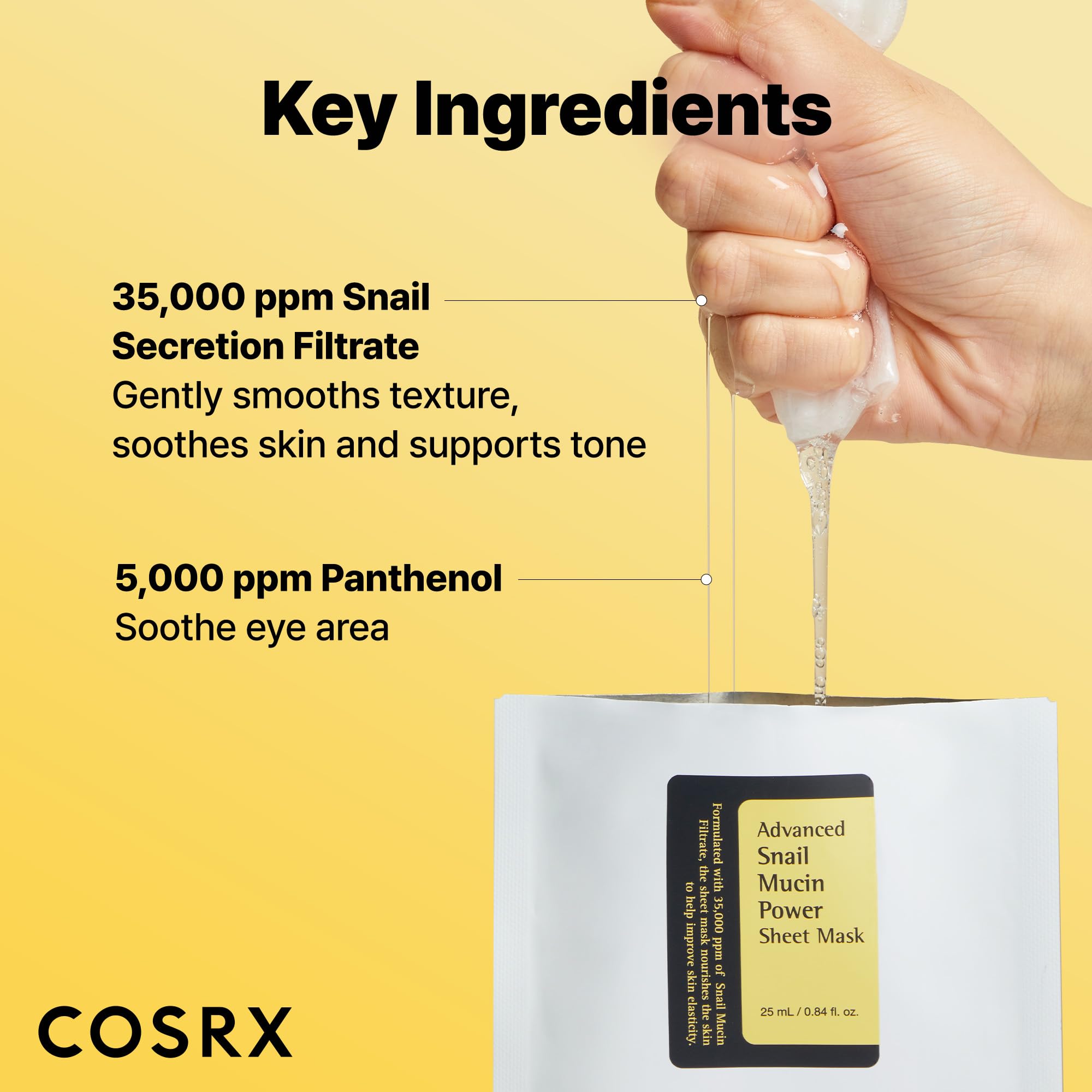 COSRX Snail Mucin Sheet Mask 10 EA with Snail Mucin Serum - COSRX Official Product View 4