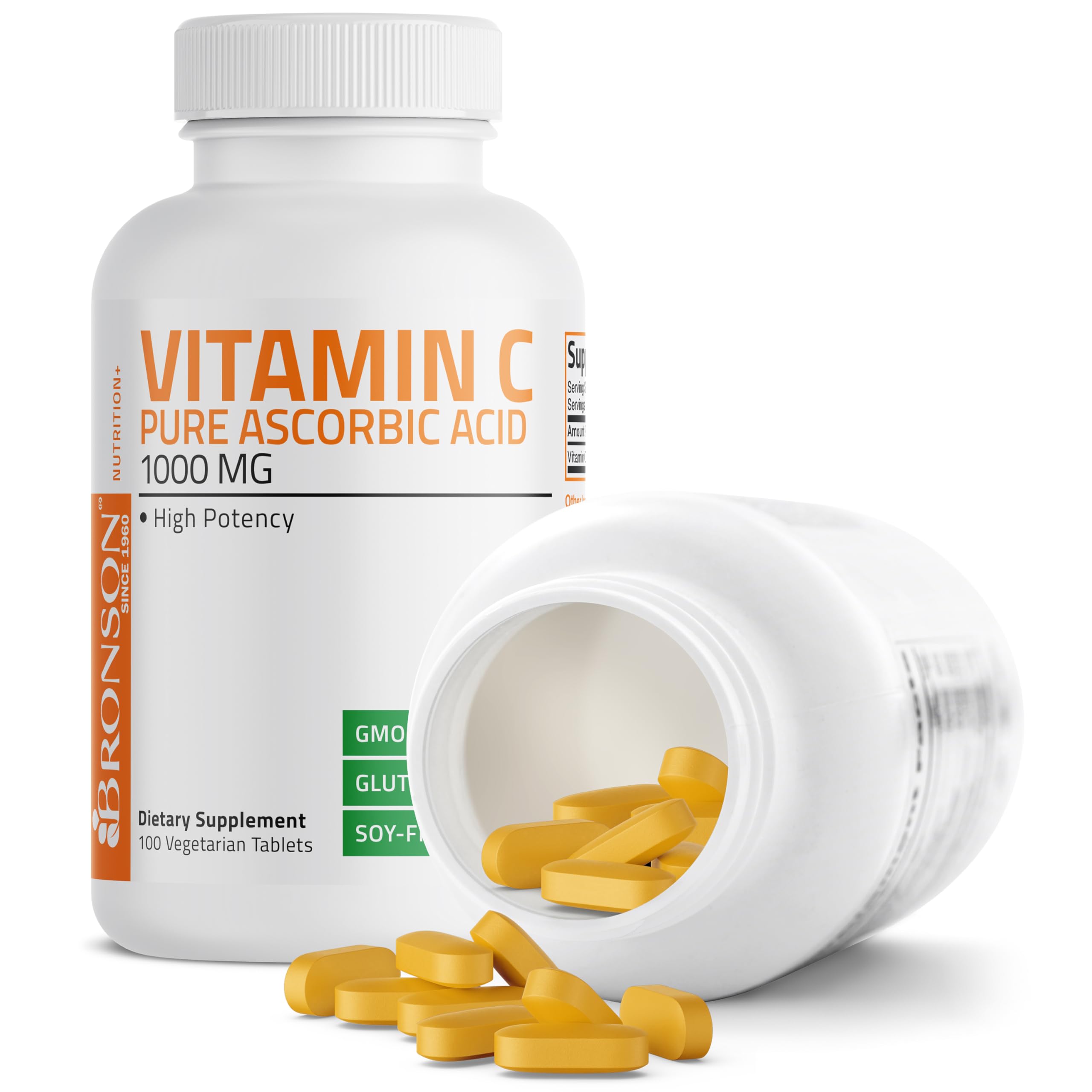 Bronson Vitamin C 1000mg Premium Non-GMO Ascorbic Acid Tablets, 1 - Bronson Official Product View 7