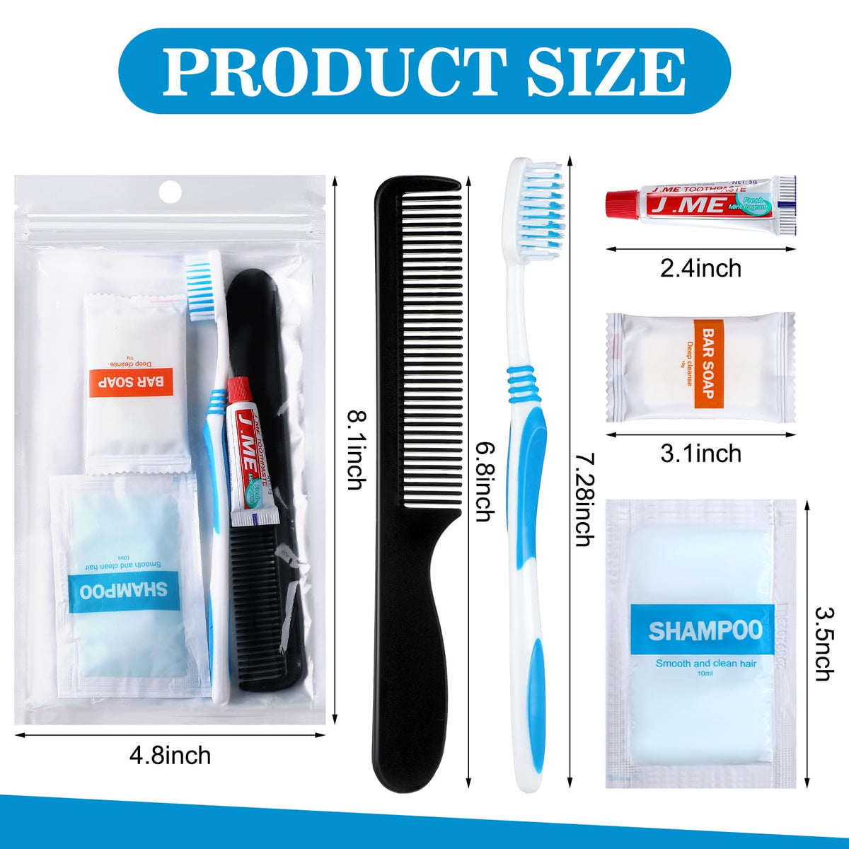 Newtay 240 Pcs 48 Kit Personal Hygiene for Homeless Bulk - Newtay Official Imagery - 3