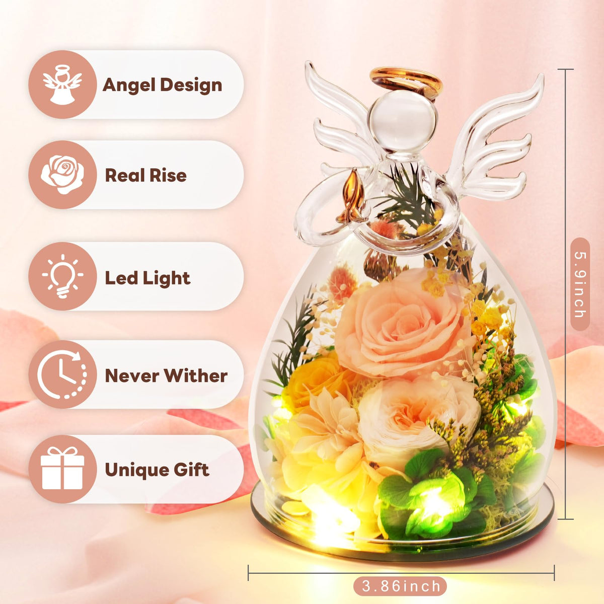 Gifts for Mom Birthday Gifts for Women Preserved Rose in - Kemiputi Official Imagery - 4