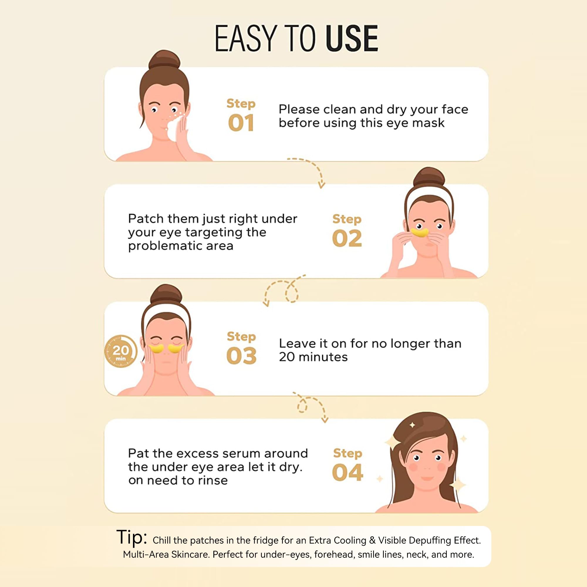 Maskiss 24k Gold Under Eye Patches  , eye mask, Collagen Skin Care Pro - View 9