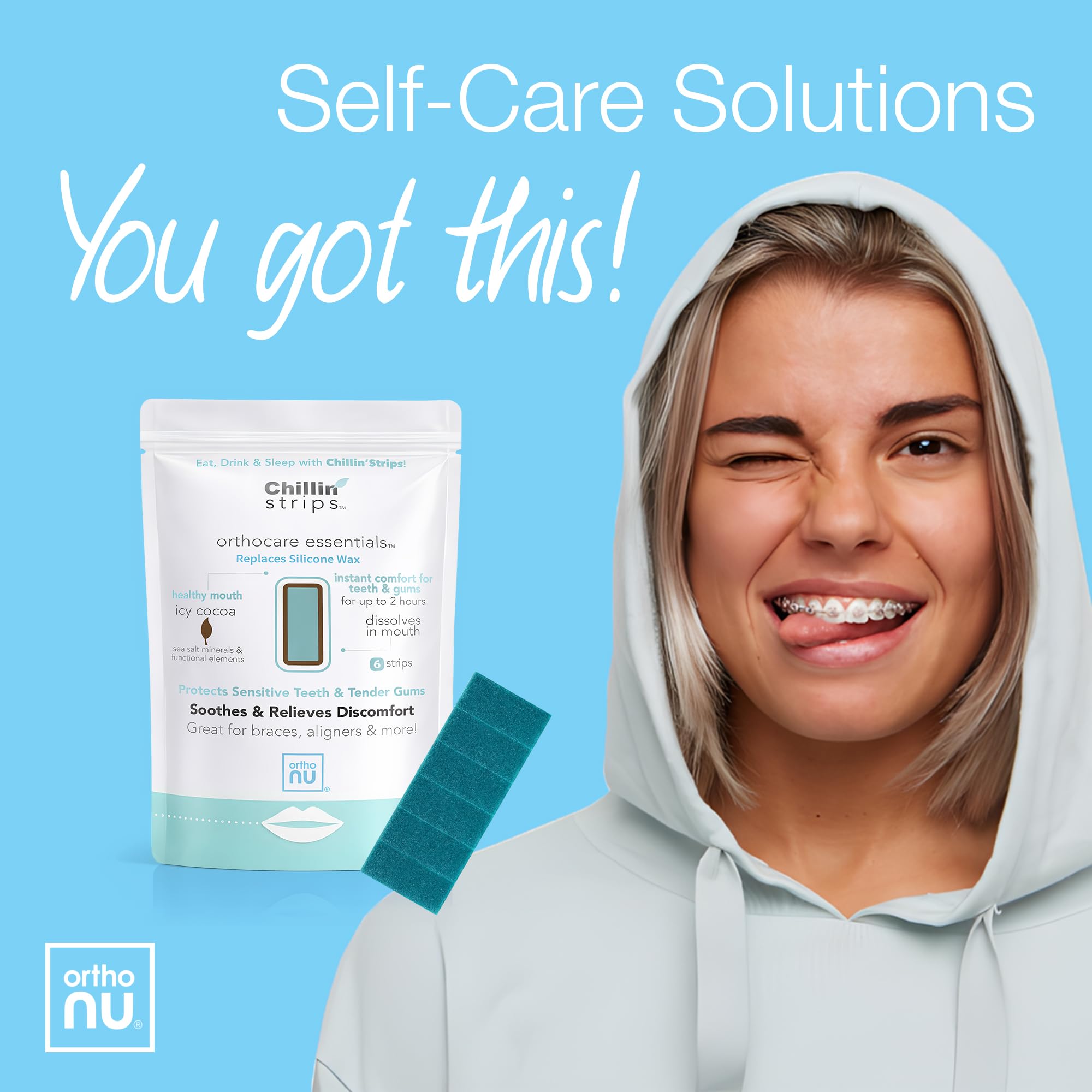 Ortho Nu Chillin Strips – Orthodontic Pain Relief, 6 Strips
