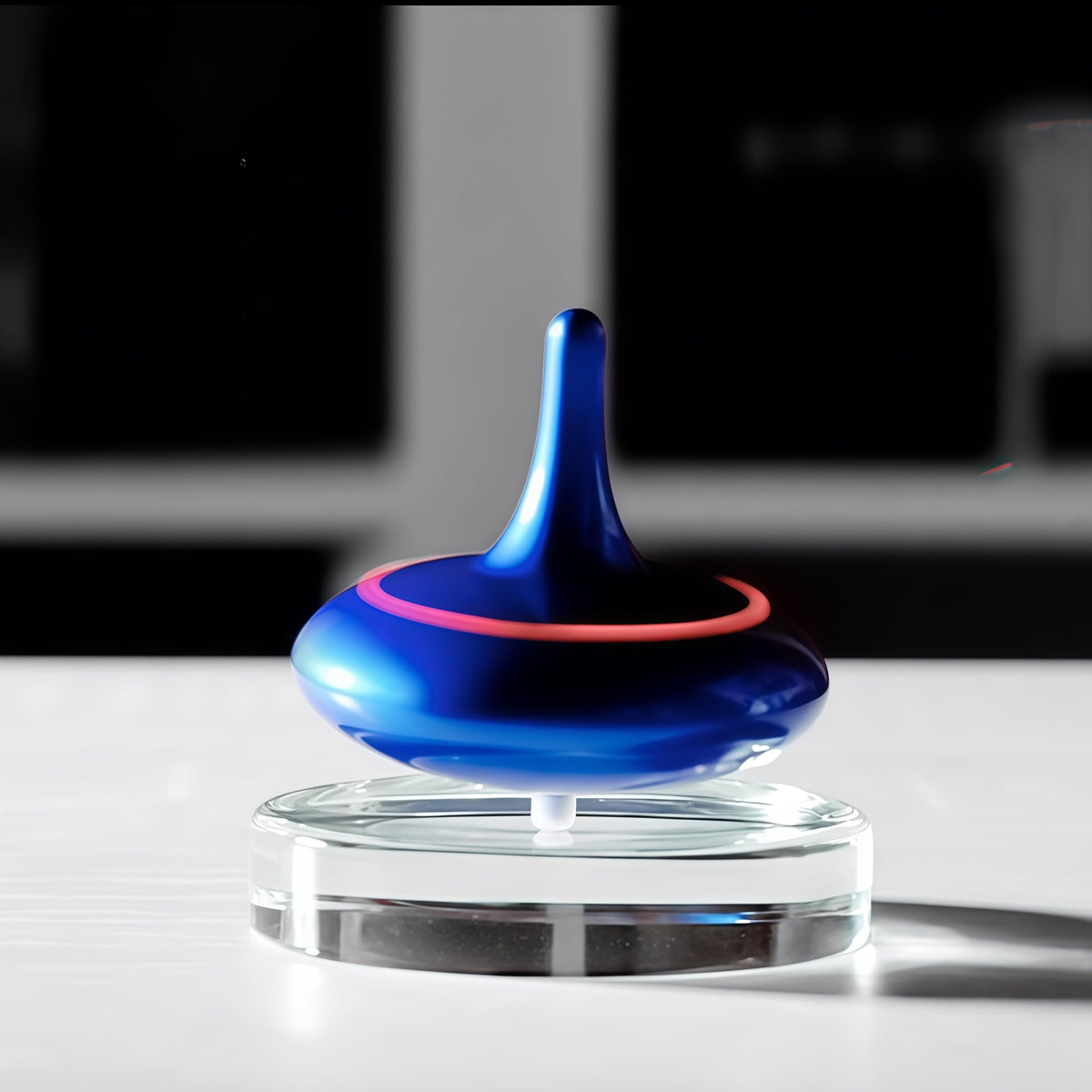 Electric Spinning Top with Glass Base 6 Hour Endless Spin - Hautech Official Imagery - 3
