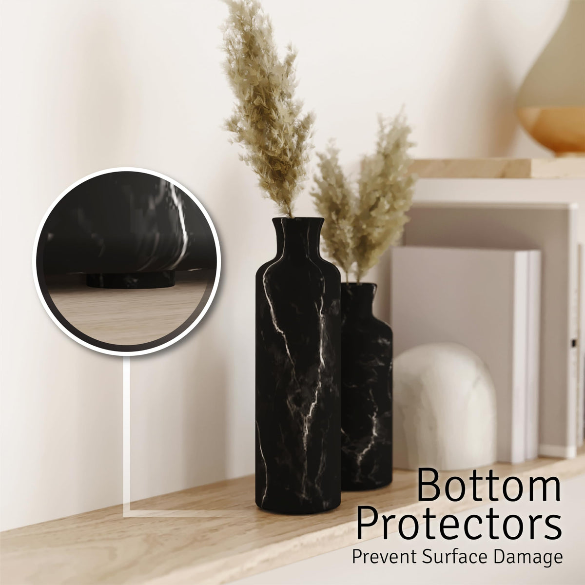 Creative Scents Black Marble Look 3pc Vase Set Boho Vases - Creative Scents Official Imagery - 6