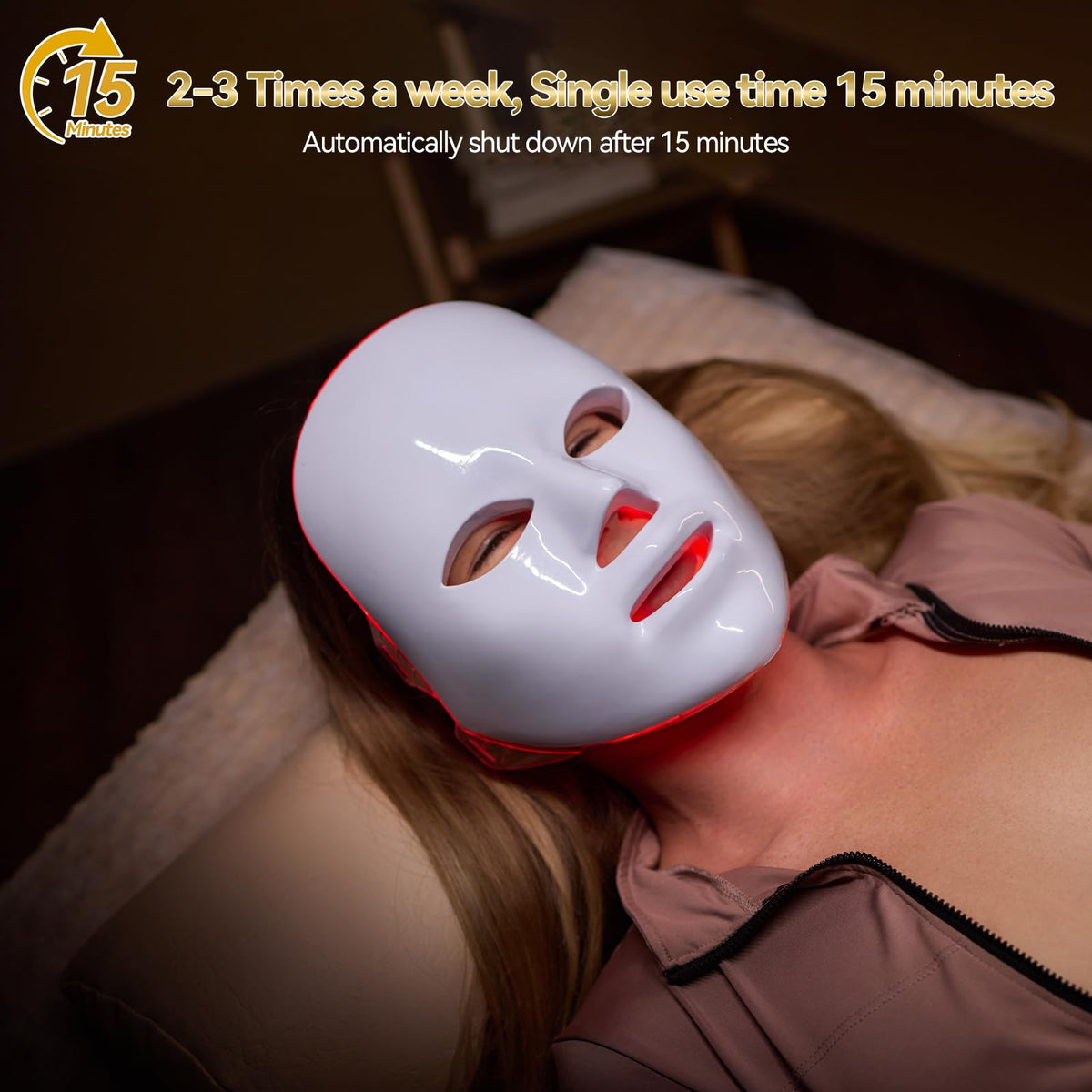Red Light Therapy for Face LED Light Therapy Mask for Face 7 - CDKMAX Official Imagery - 5