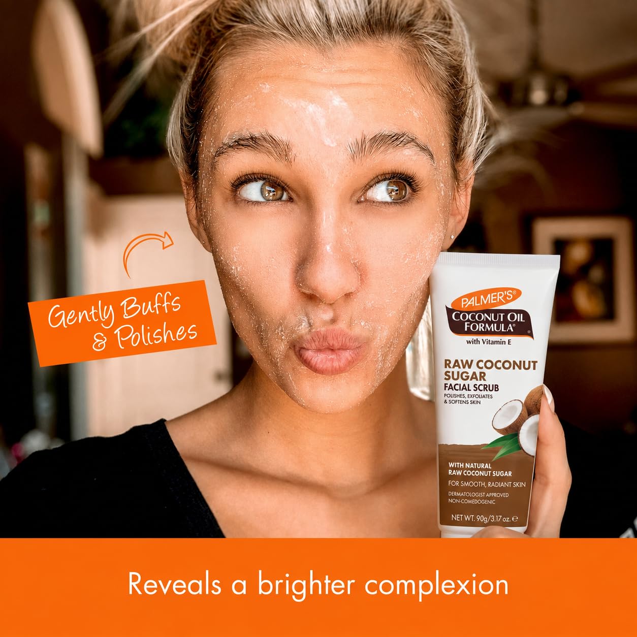 Palmer's Coconut Sugar Facial Scrub Exfoliator with Chamomile - Palmer's Official Product View 4